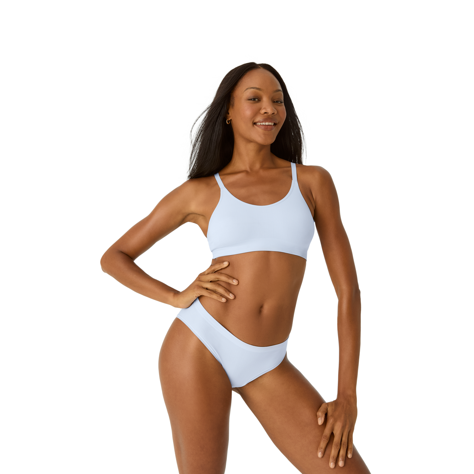 Seamless Scoop Bralette + Brief - Halo Blue WO4 [7716]