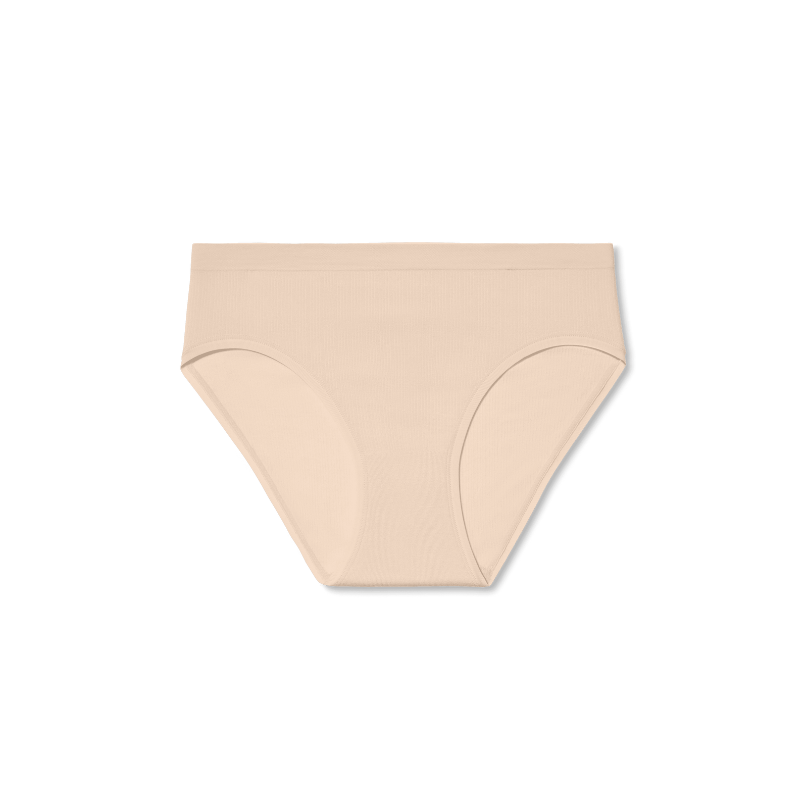 Women's Ribbed Seamless Brief - Wheat L Front [7716]