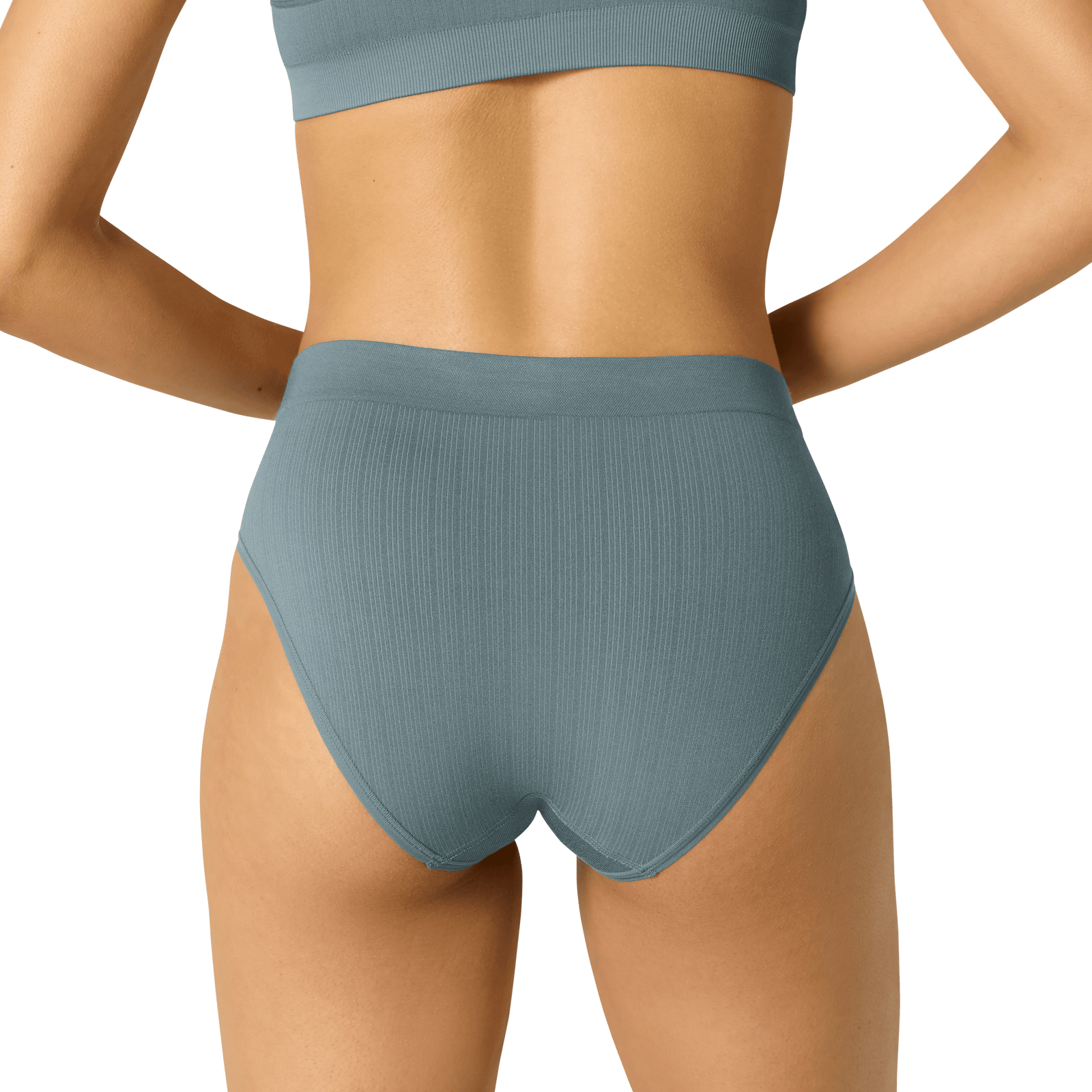 Seamless High Rise Brief - Grey Surf WO3 [7718]