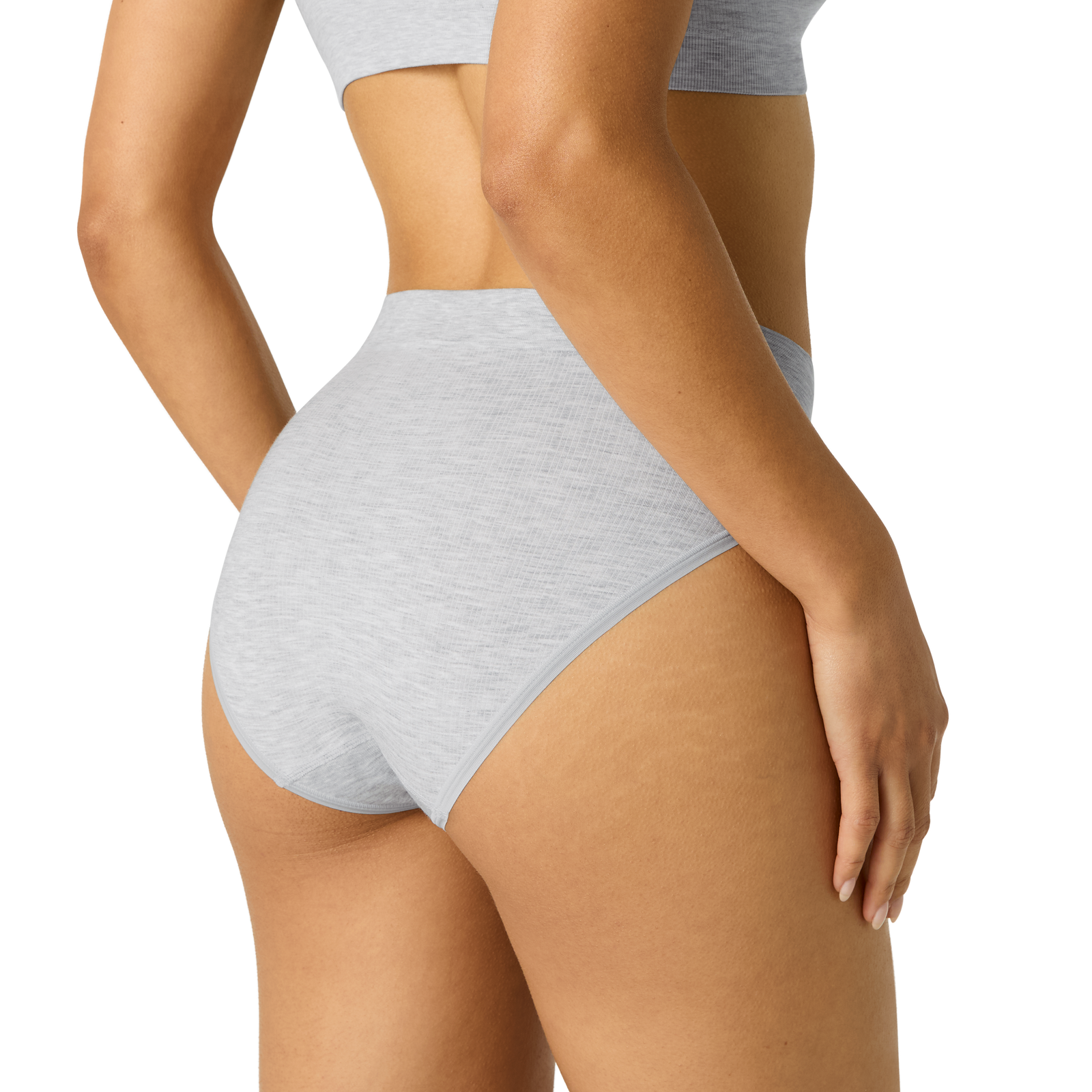 Seamless High Rise Brief - Varsity Grey Heather WO2 [7718]