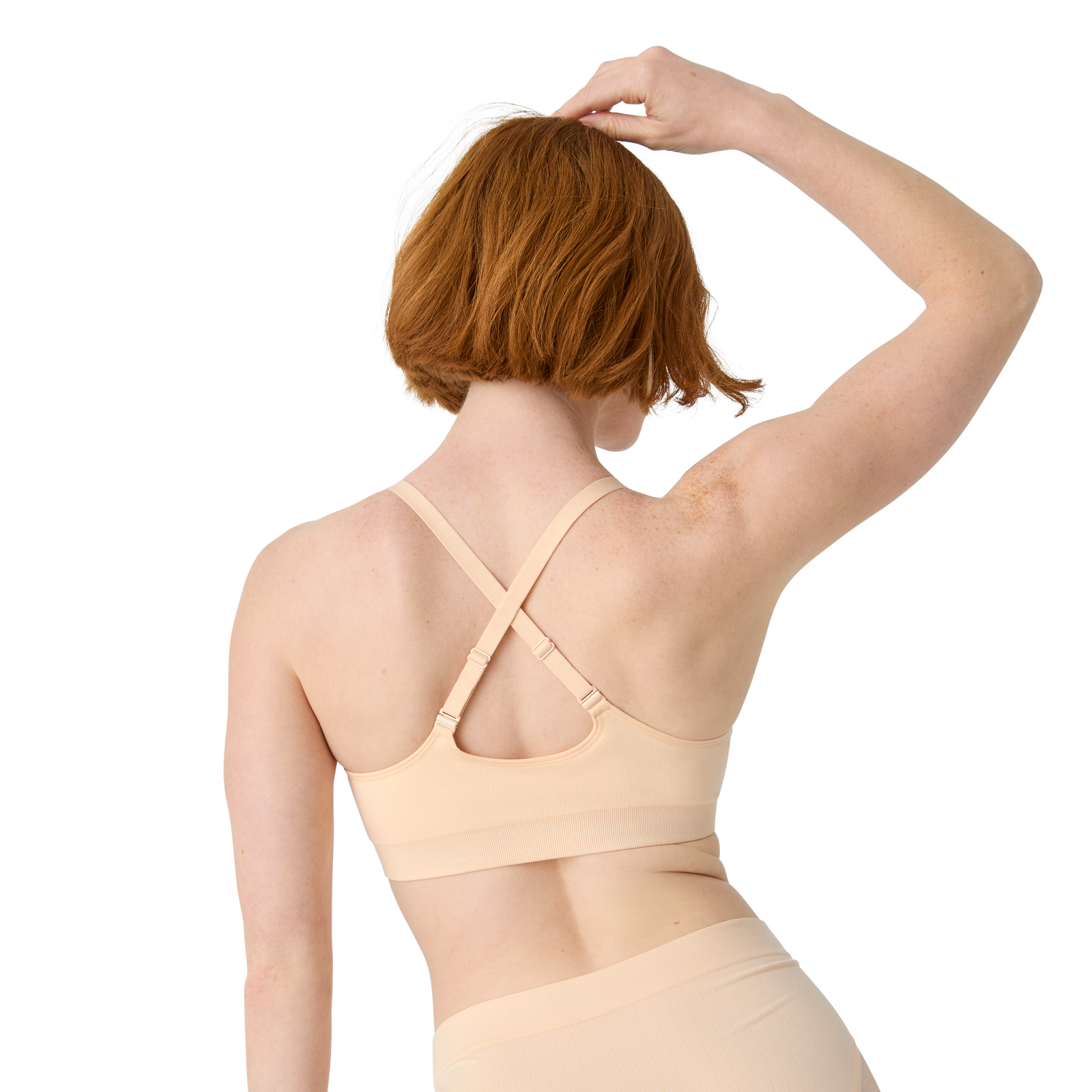 Ribbed Seamless Scoop Bralette - Wheat WO3 [7729]