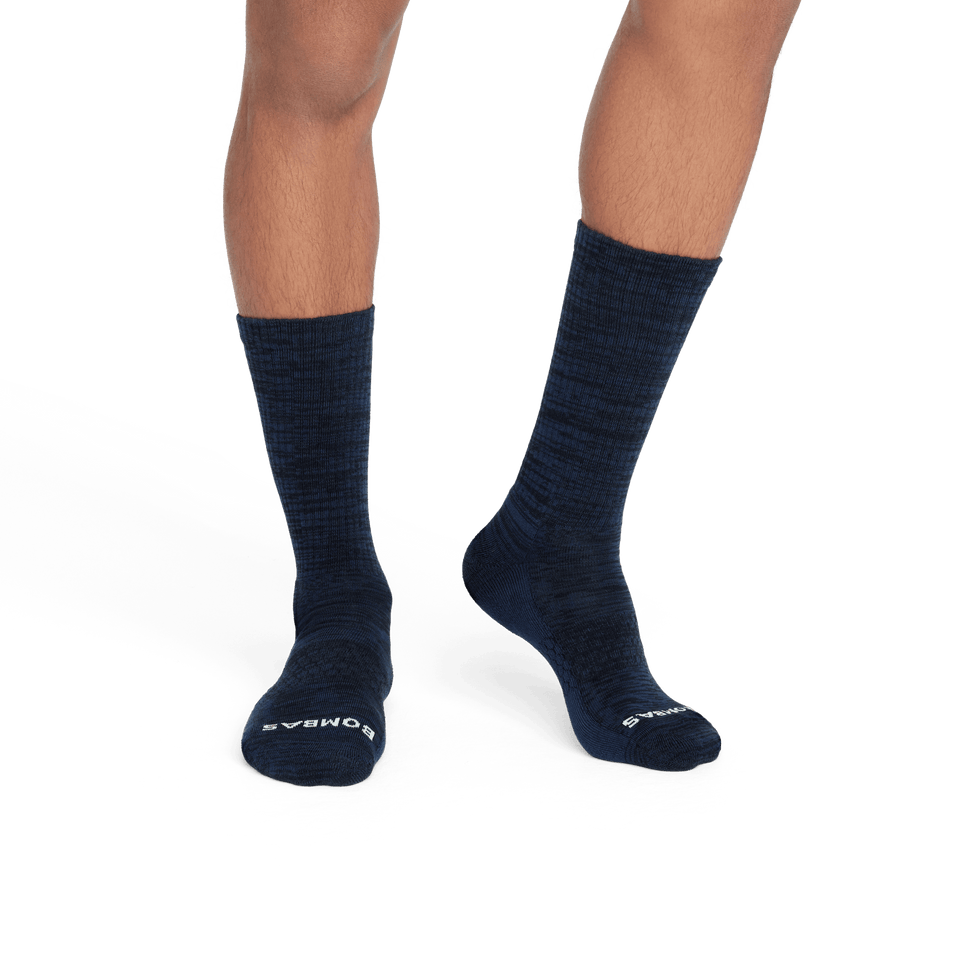 Two Tone Calf Socks - Black MO1 [7793]