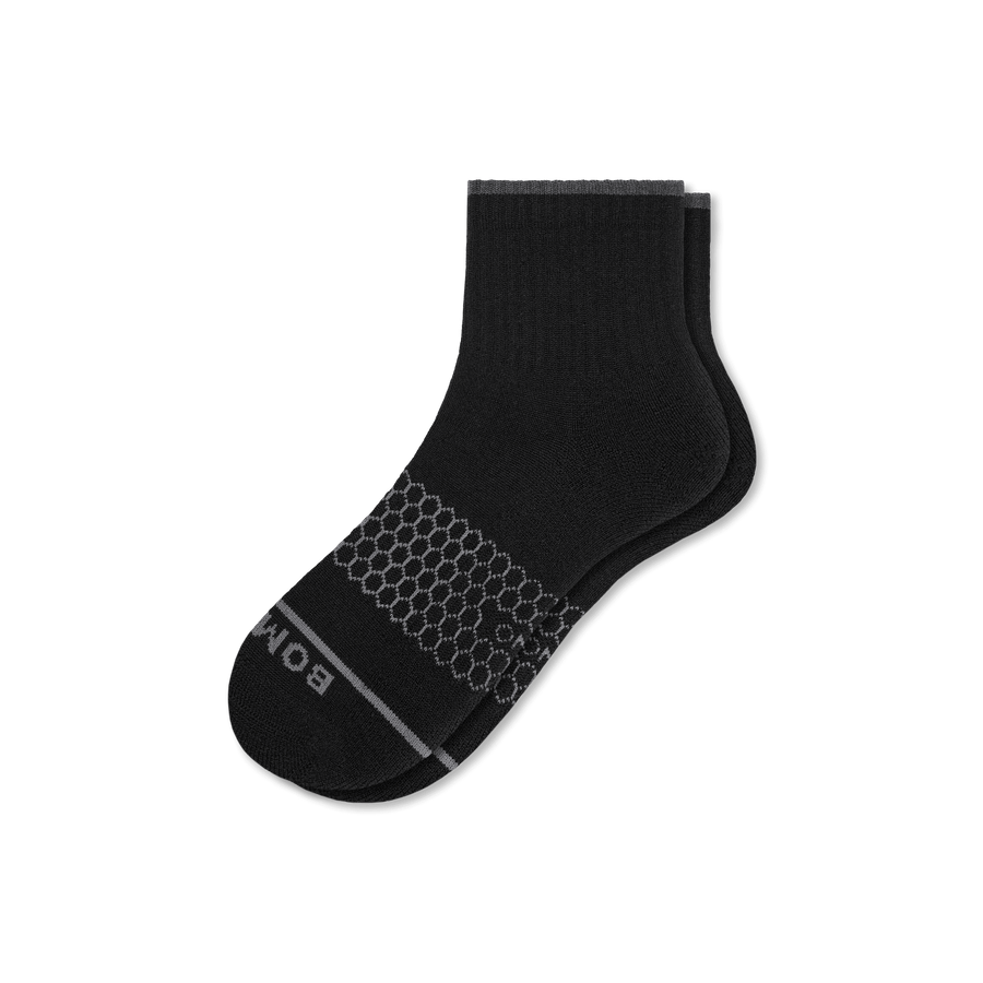 Men's Merino Wool Blend Quarter Socks - Breathable Everyday Pair