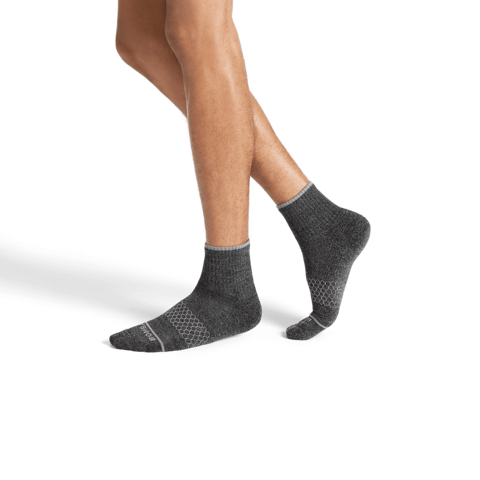 Merino Wool Blend Quarter Sock - Charcoal MO2 [7797]