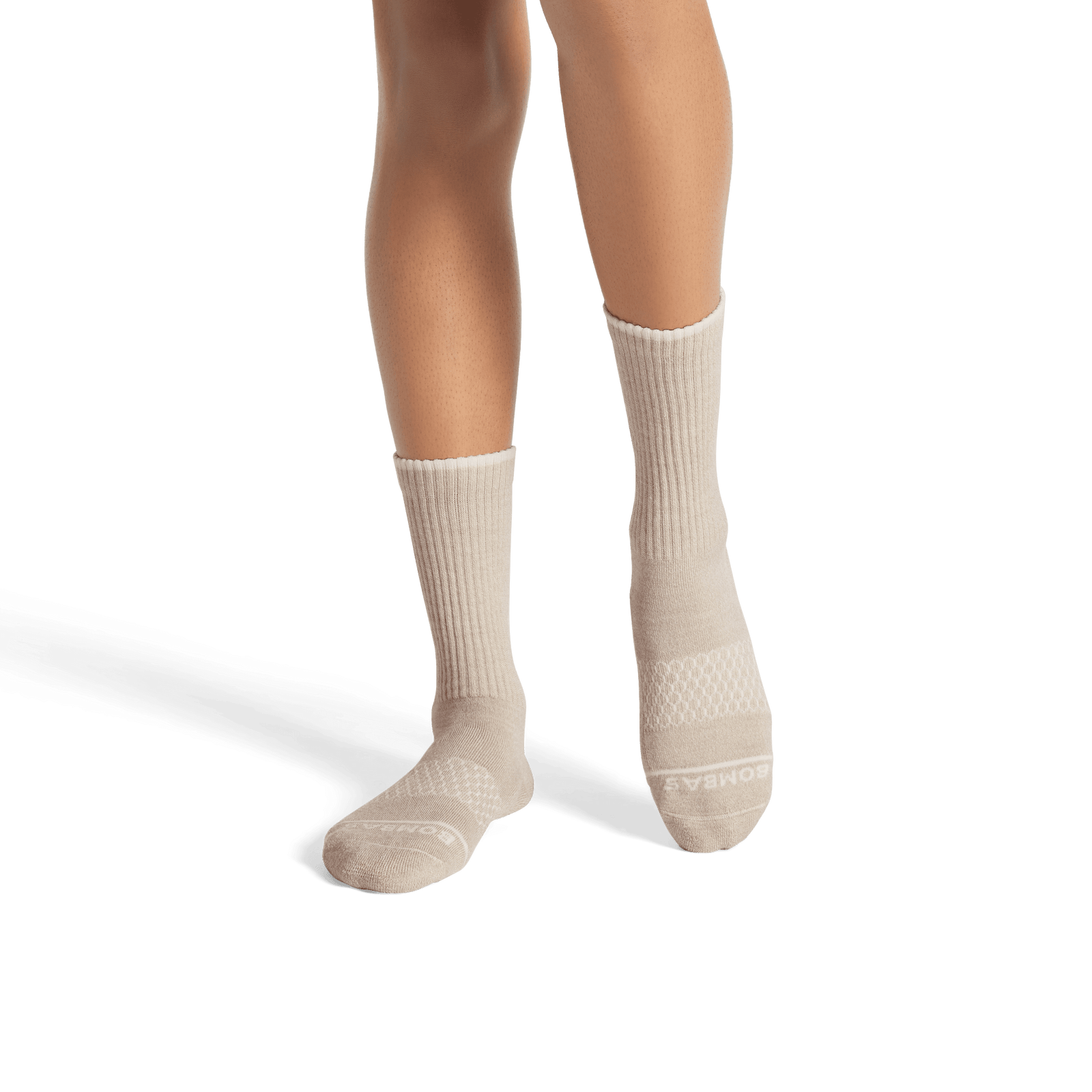 Merino Wool Blend Calf Socks - Khaki WO1 [7800]