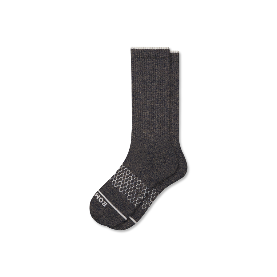 Men's Merino Wool Blend Calf Socks - Soft Lounge Cushion