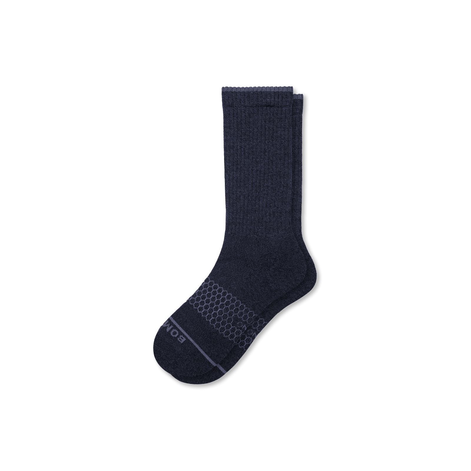Merino Wool Blend Calf Socks - Navy L [7800]