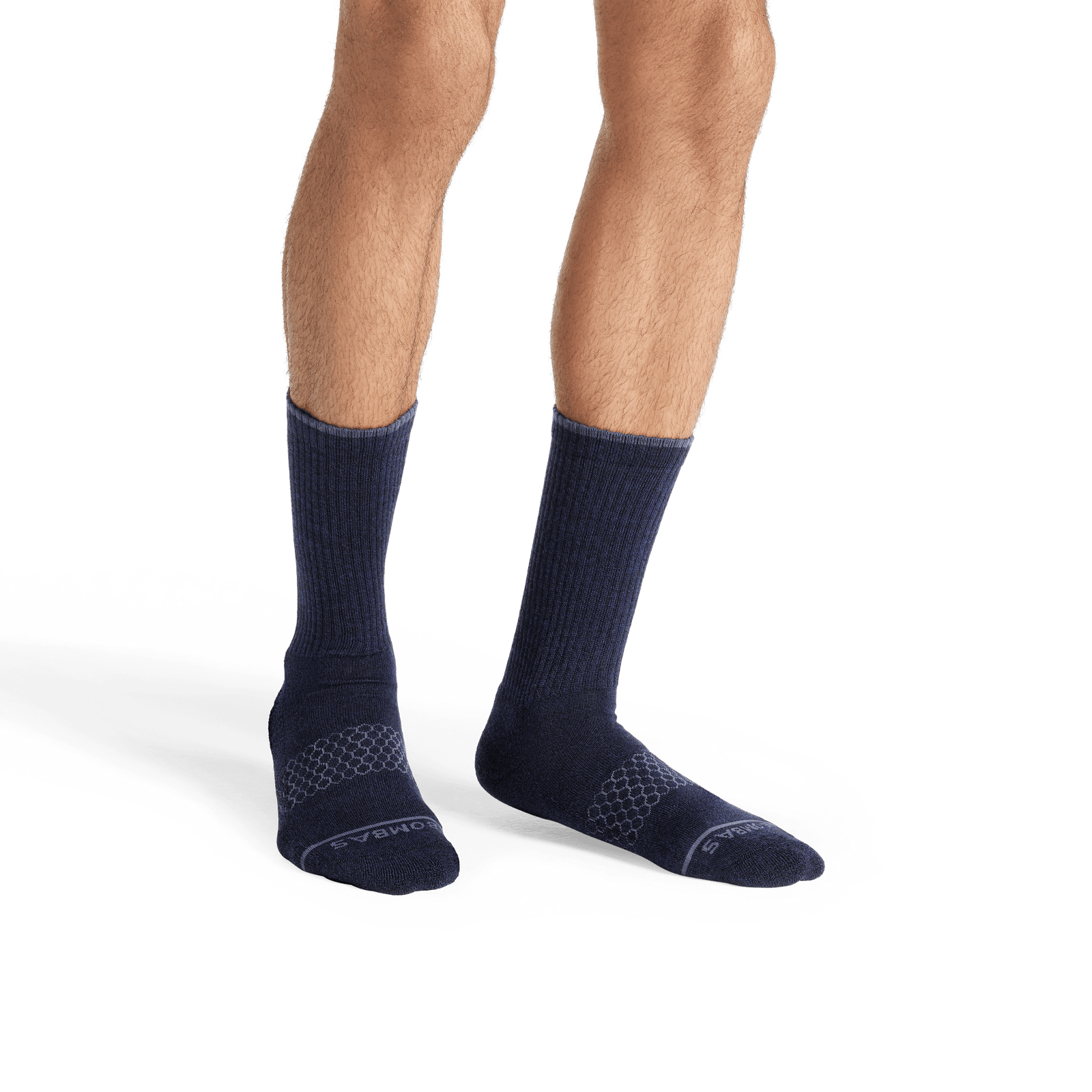 Merino Wool Blend Calf Socks - Navy MO2 [7800]