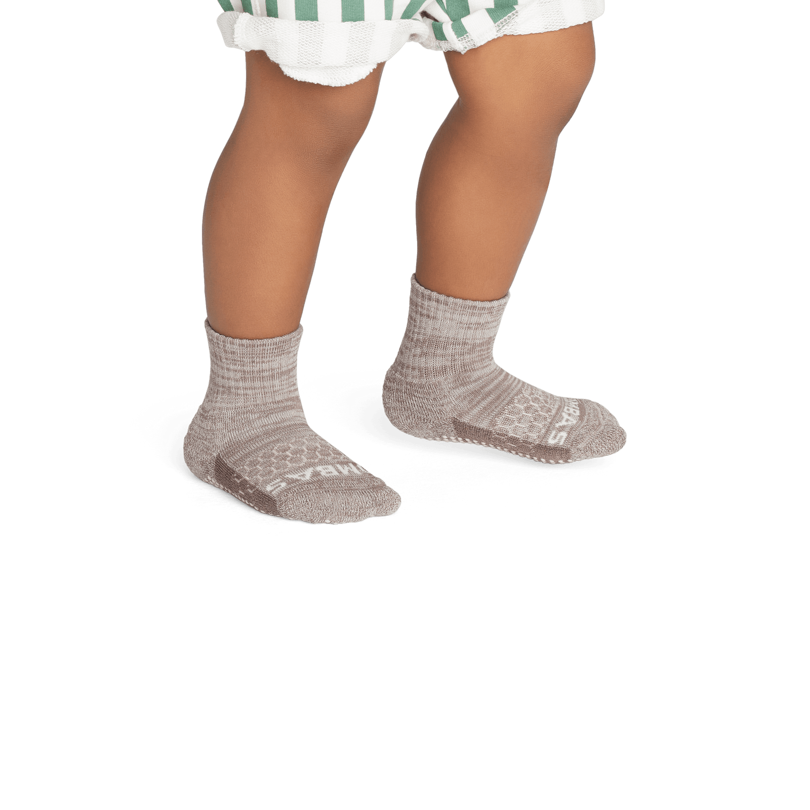 Two Tone Gripper Calf Socks - Mushroom TO1 [7808]