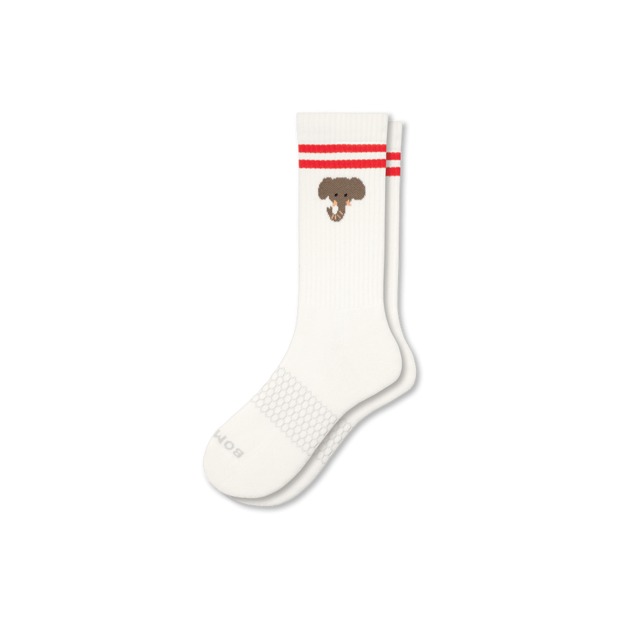 Men’s Safari Stripe Calf Socks - Breathable School Move