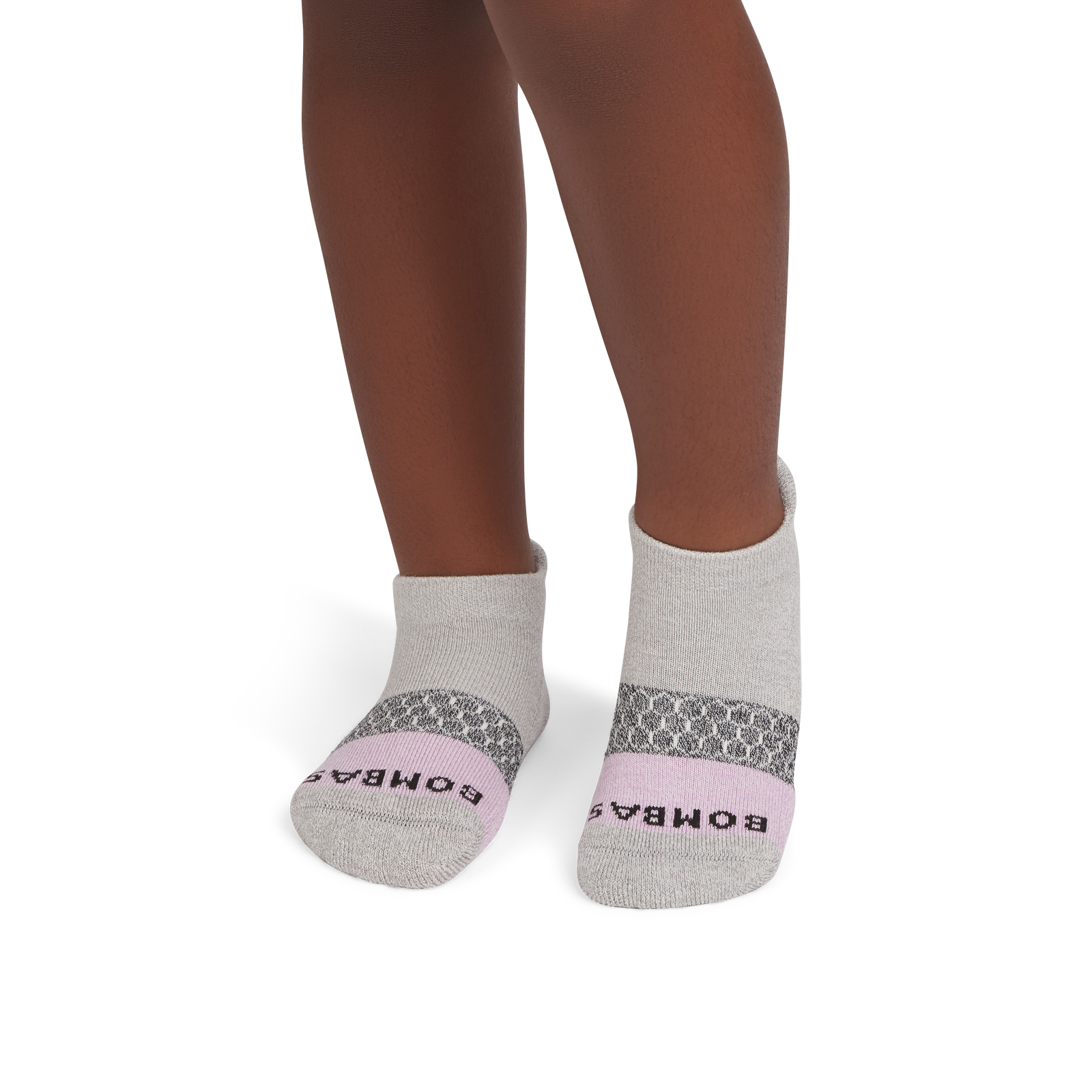 Junior Ankle Socks - grey black lavender JO1 [7858]