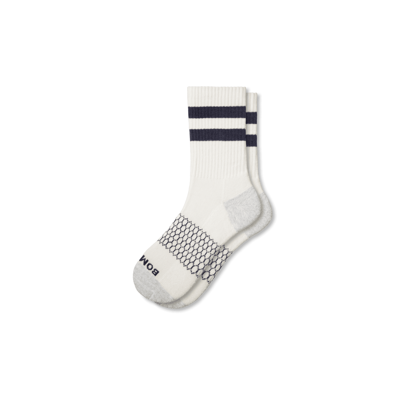 Half Calf Socks softwhite-navy-layflat-1-transparent