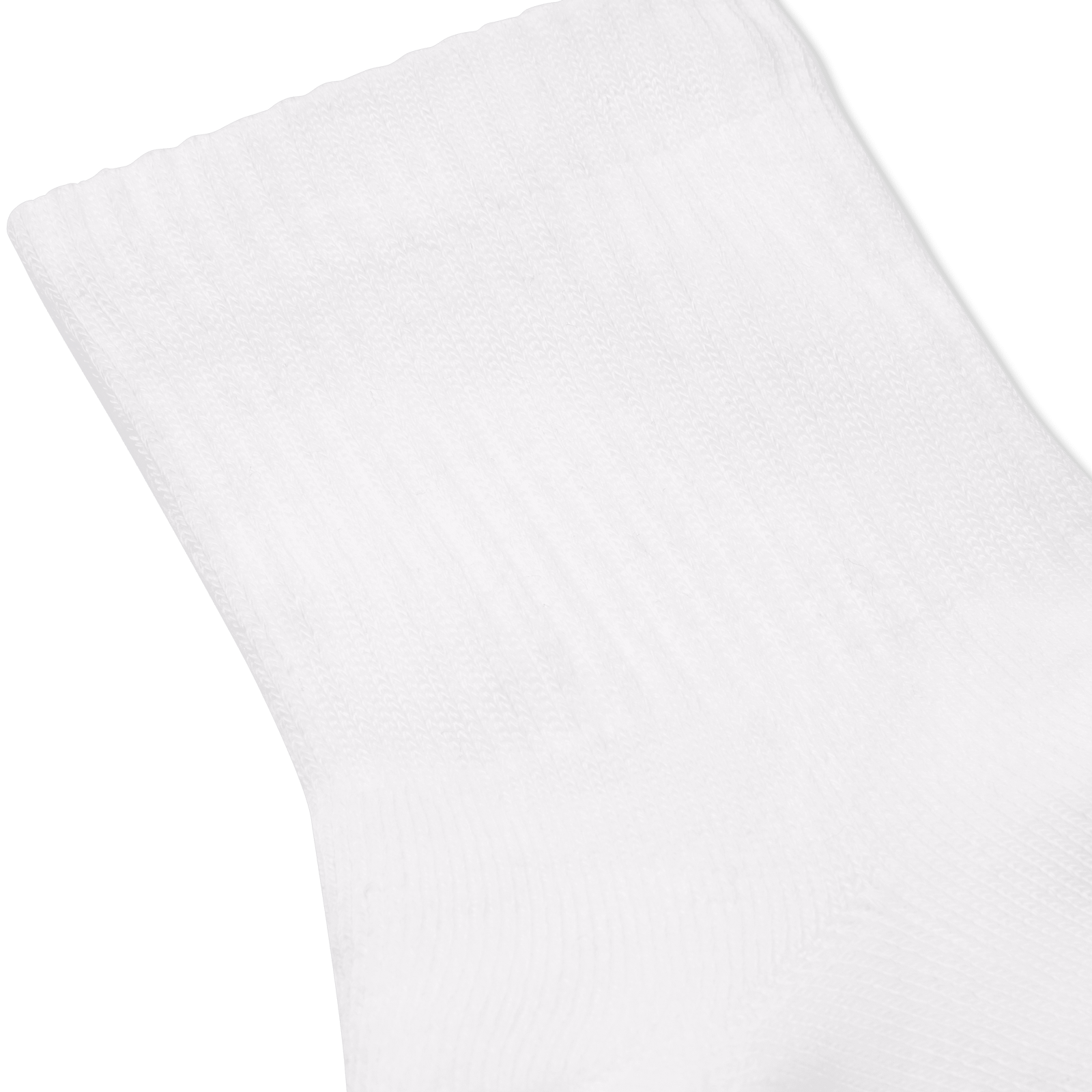 Solid Quarter Socks - White Detail [8002]