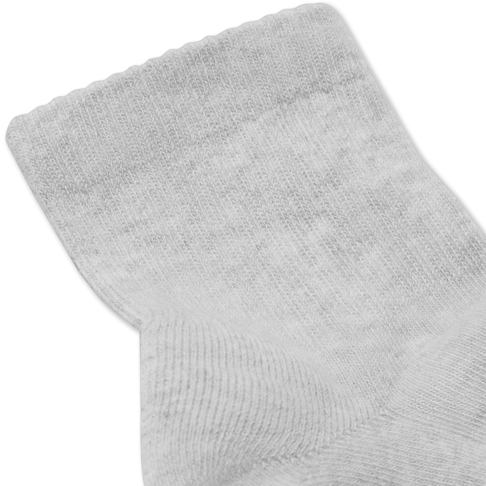 Solid Quarter Socks - Grey Detail [8003]