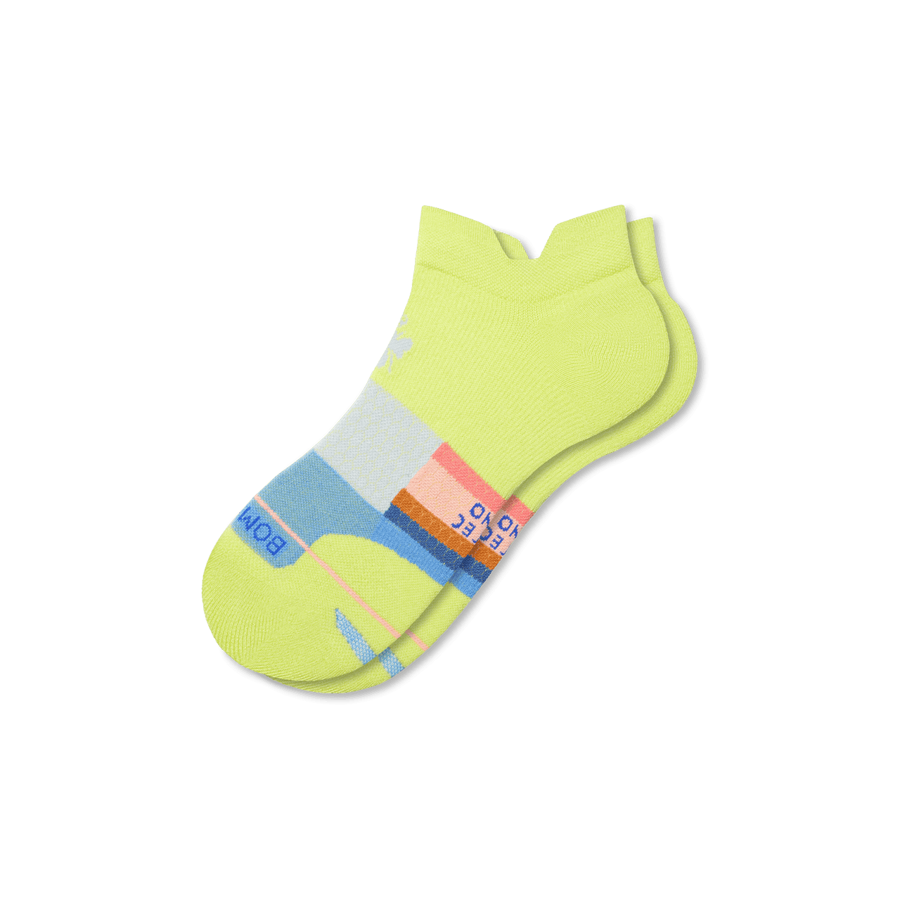 Merino Wool Blend Athletic Ankle Socks - Green Chartreuse L [8066]