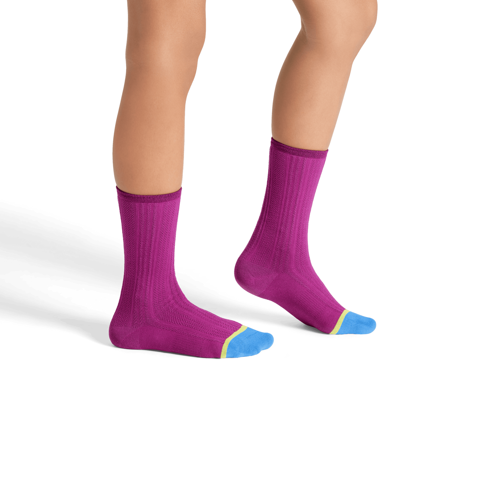 Youth Pointelle Calf Sock - Prickly Pear YO1 [8071]