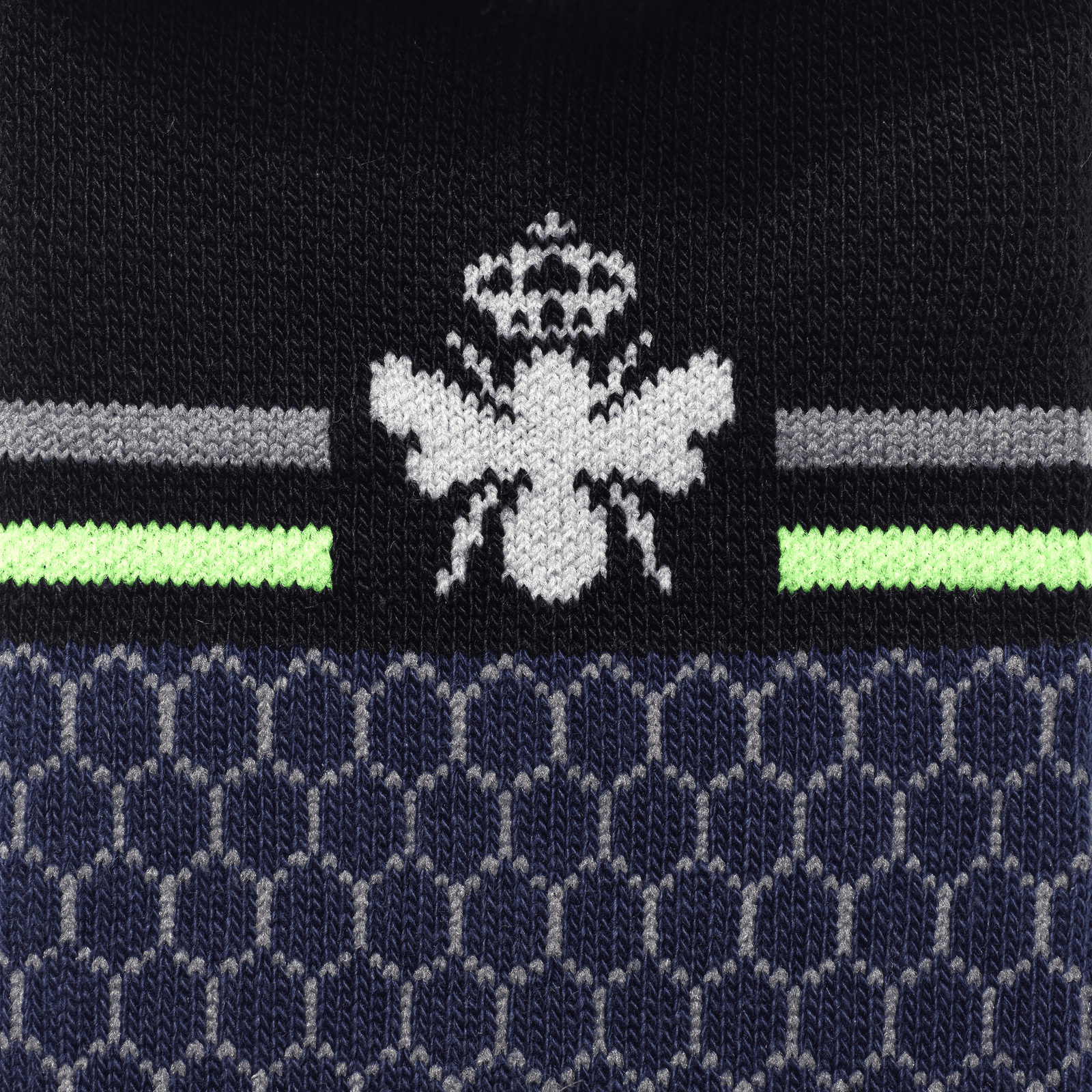 Men's All-Purpose Performance Ankle Socks - Black Lime Detail [8074]