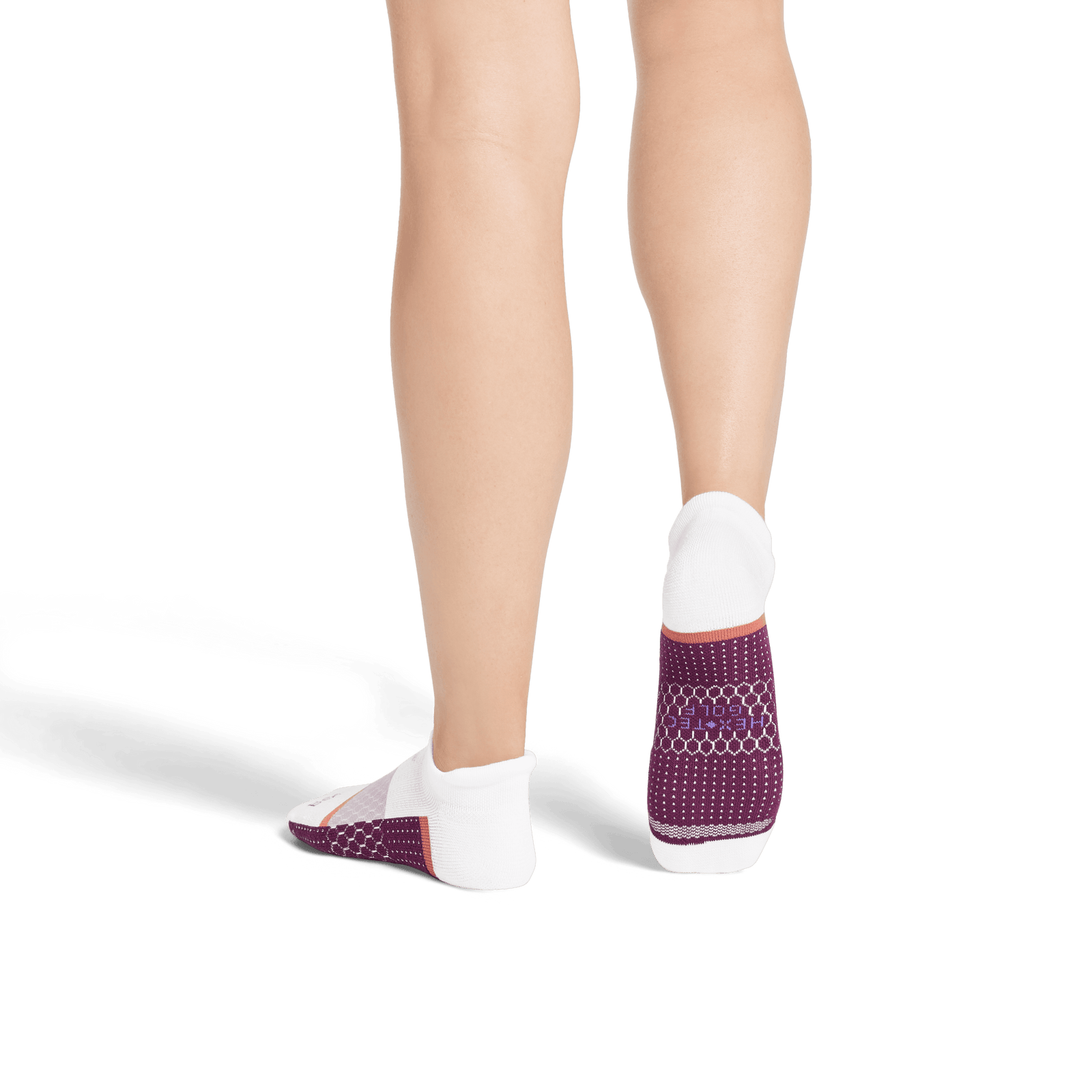 Golf Ankle Socks - White Purple Smoke WO2 [8079]