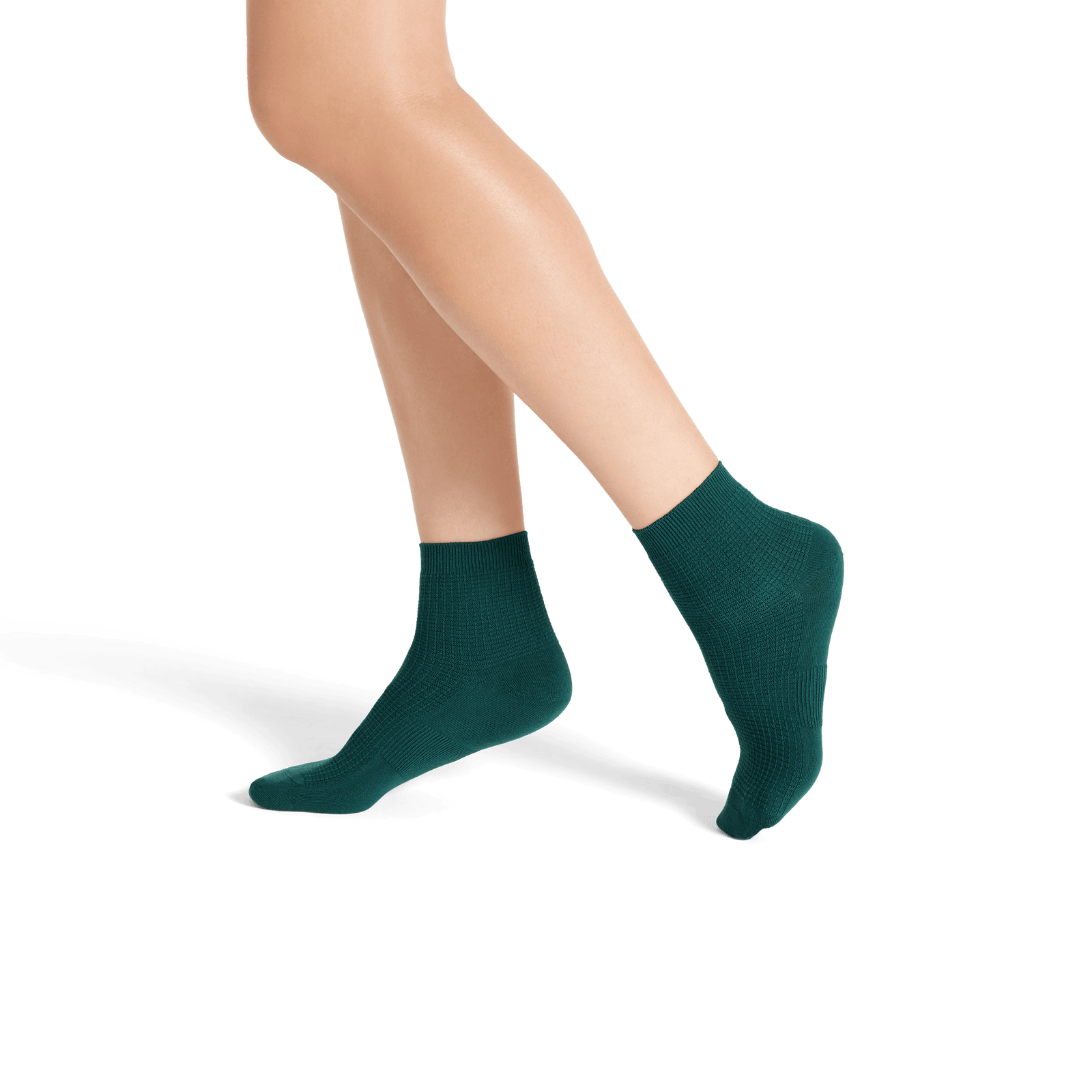 Lightweight Texture Quarter Socks forestgreen-3-transparent