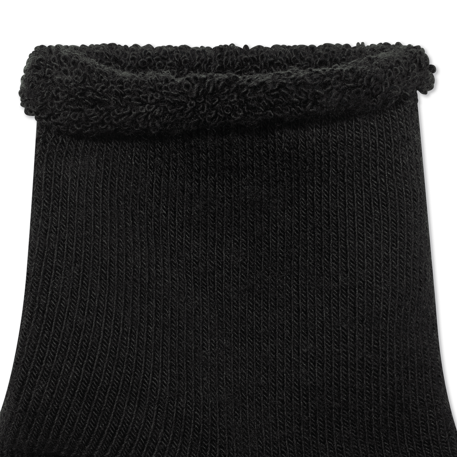 Men's Merino Wool Blend Roll Top Gripper House Socks - Black Detail [8162]