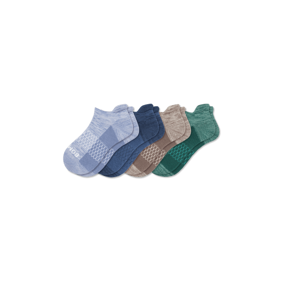 Youth Two Tone Ankle Sock 4-Pack - Light Ankle Cushion