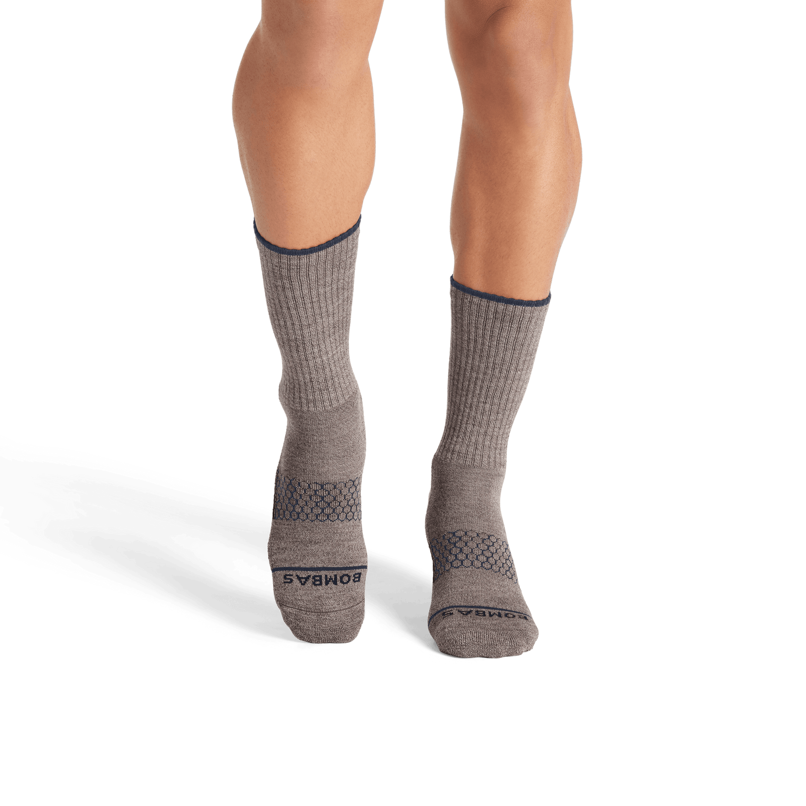 Merino Wool Blend Calf Socks - Pepper MO1 [8257]