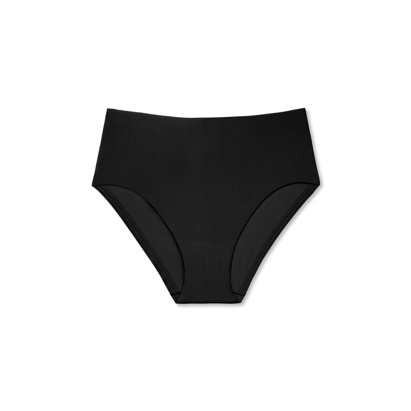 Women's No Show Hipster - Black L Front [8274]