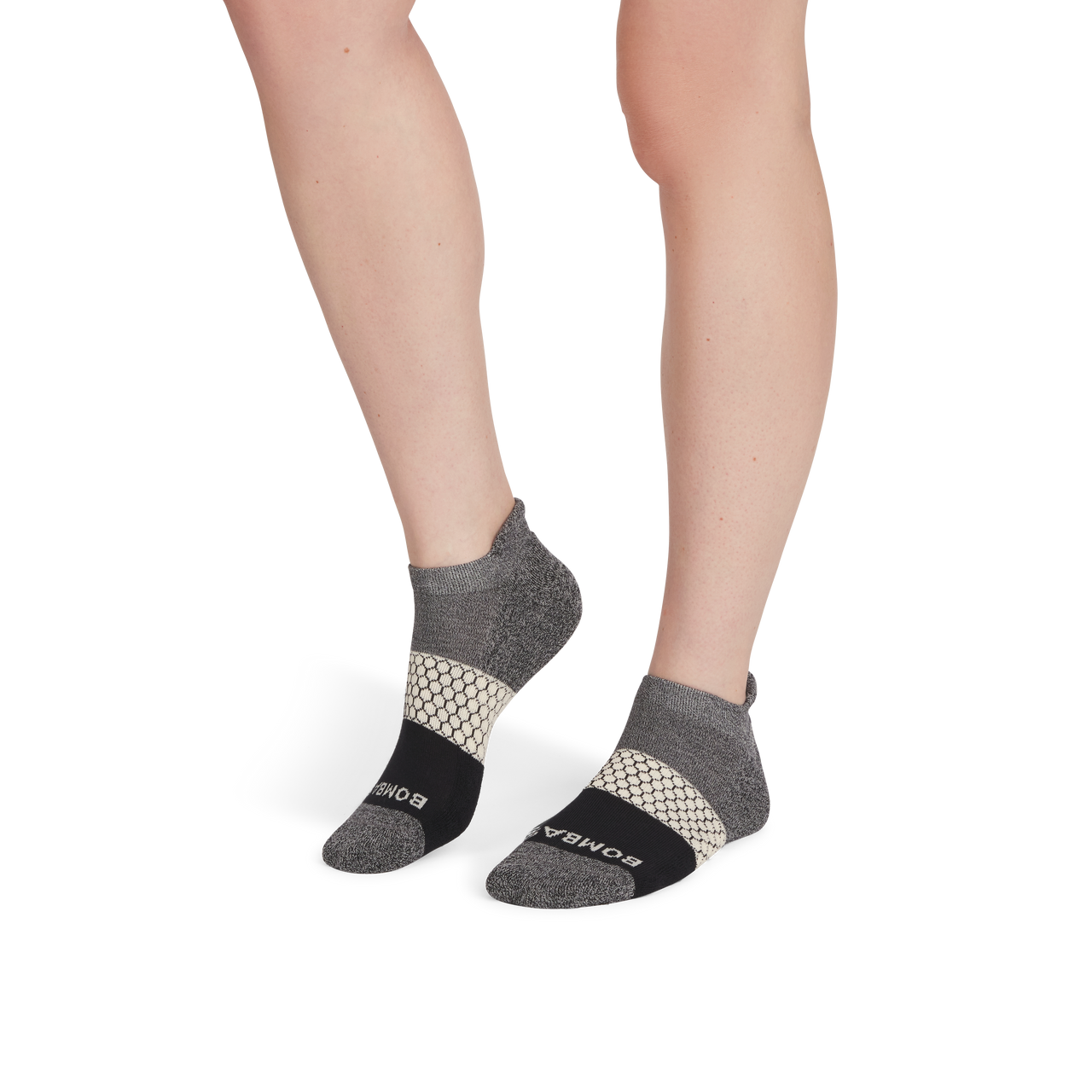 Tri-Block Ankle Sock - cream black WO1 [8293]