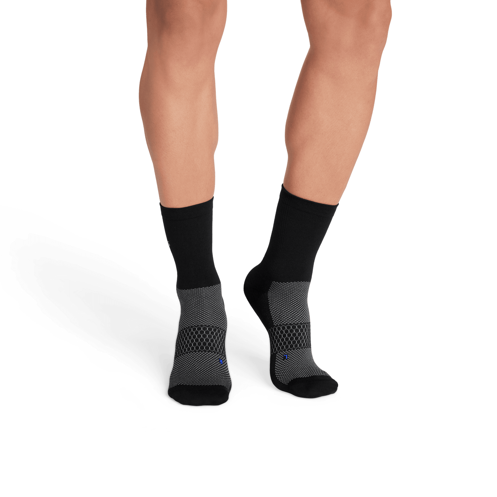 Lightweight Athletic Half-Calf Socks - Black - MO1 [8298]