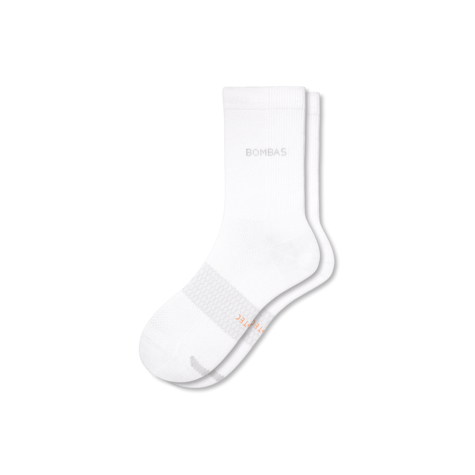 Lightweight Athletic Half-Calf Socks - White - L [8298]
