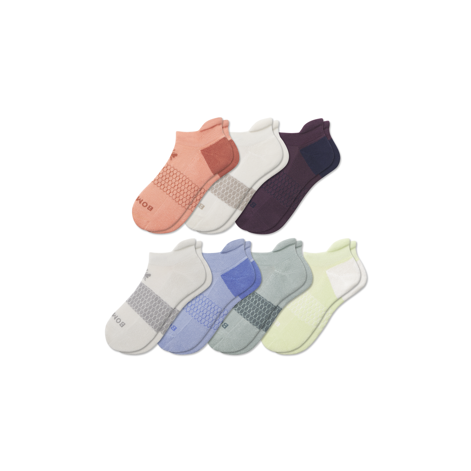 Youth Week of Bombas Ankle Sock 7-Pack - Dawn Lime Mix L [8452]