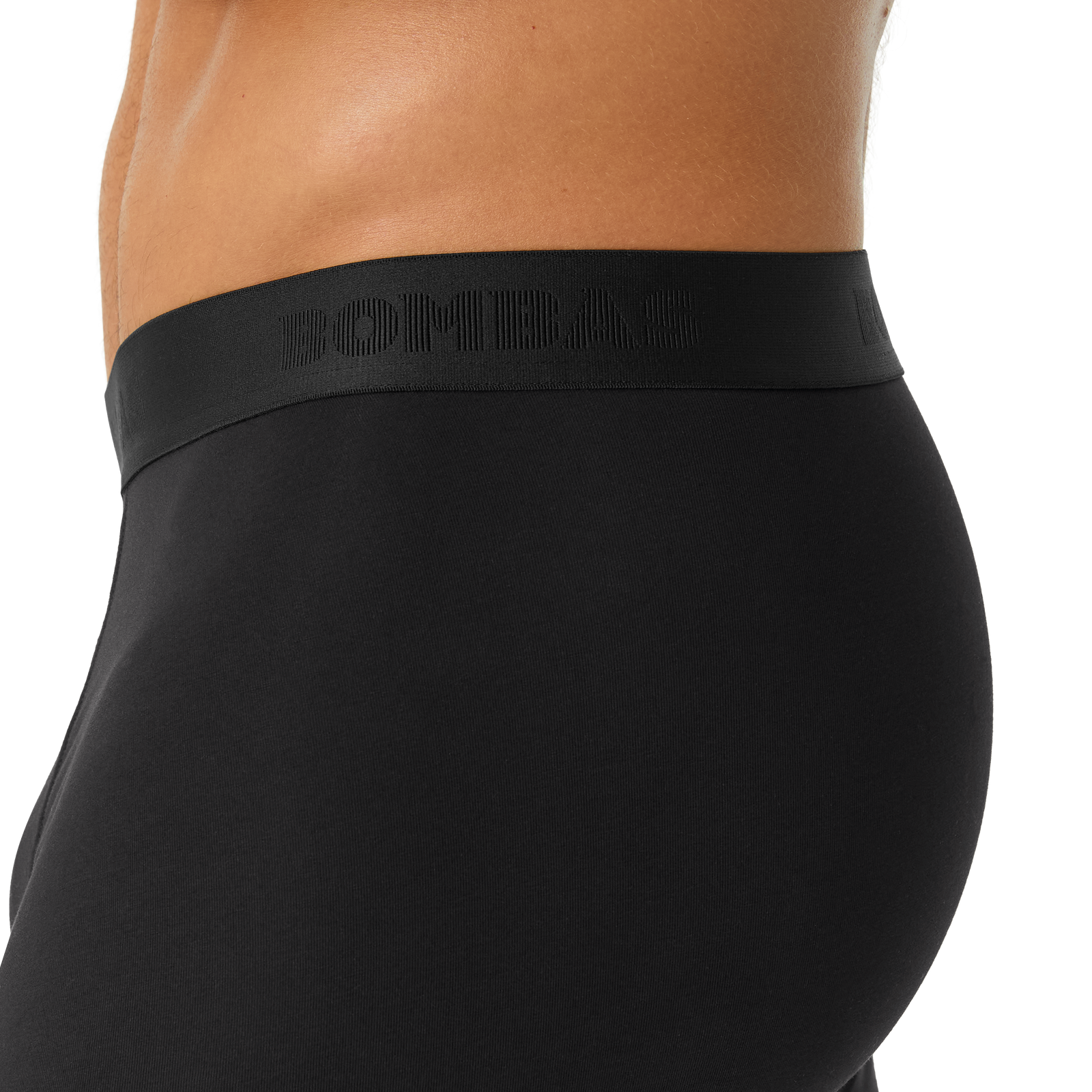 Cotton Modal Blend Boxer Brief - Classic Fly - Black MO Detail [8470]