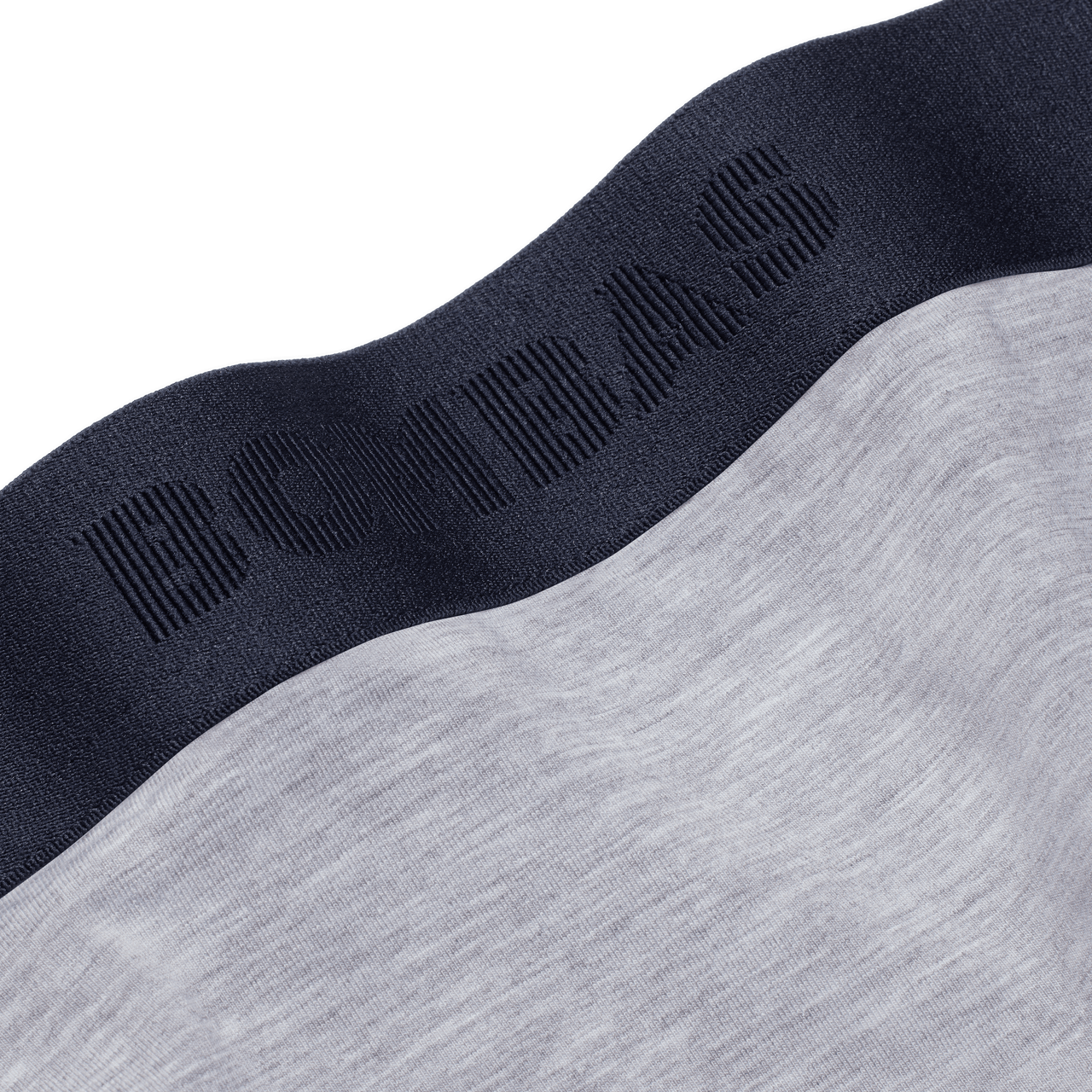 Men's Cotton Modal Blend Boxer Brief - Classic Fly - Medium Heather Grey / Midnight Navy WB Detail [8470]
