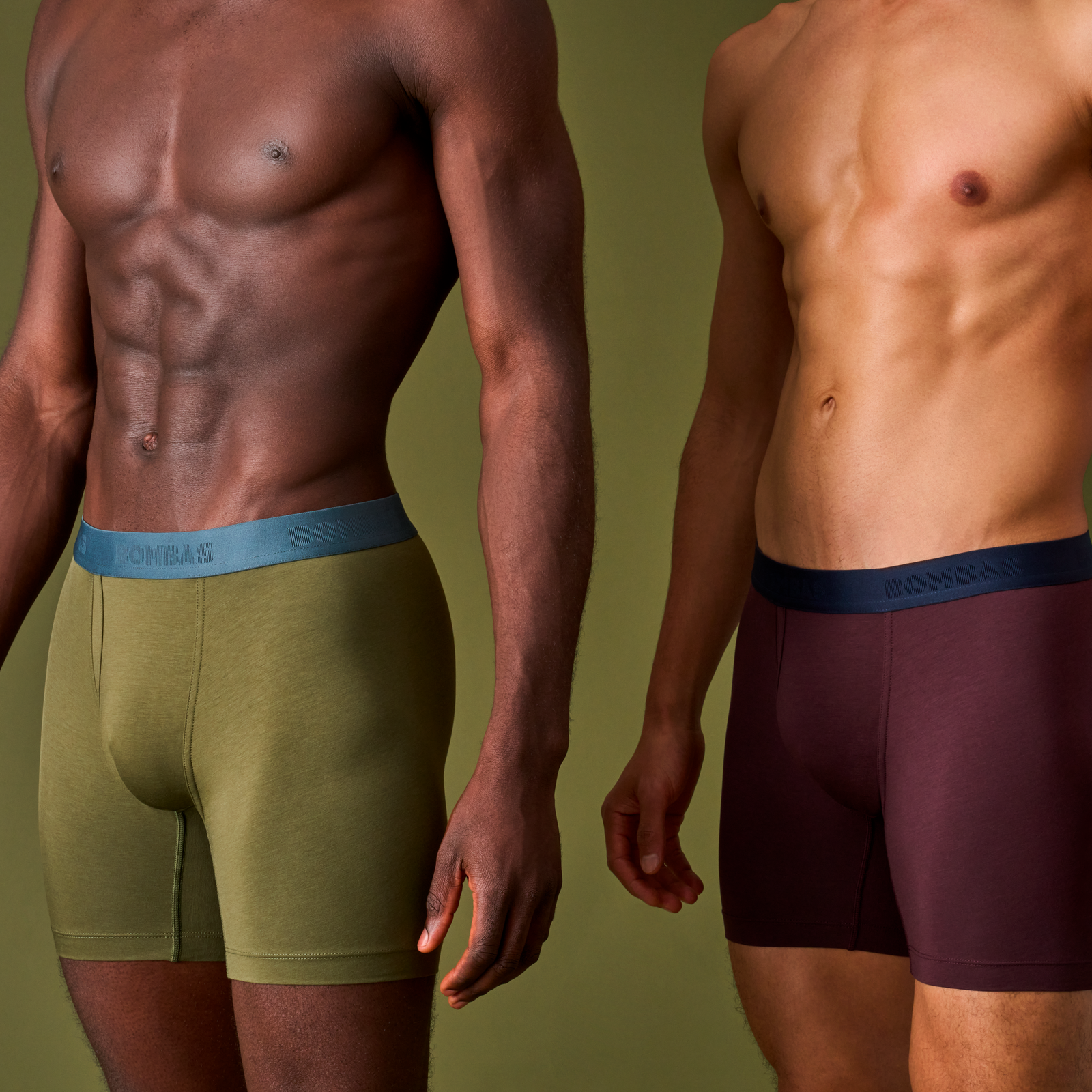 Men's Cotton Modal Blend Boxer Brief - All Spice Mdnight Navy Olive Moss [LIFESTYLE] [8470]