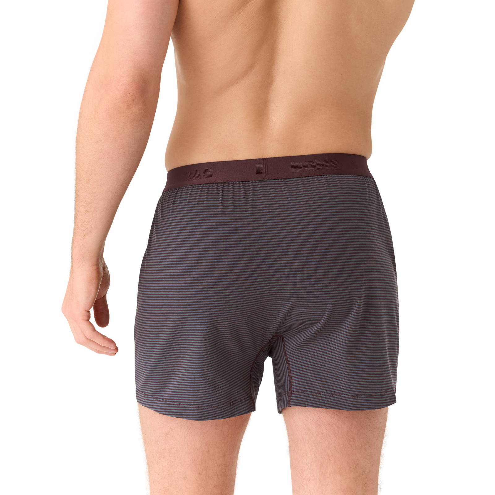 Men's Cotton Modal Blend Boxer - All Spice / Pebble Micro Stripe MO2 [8473]