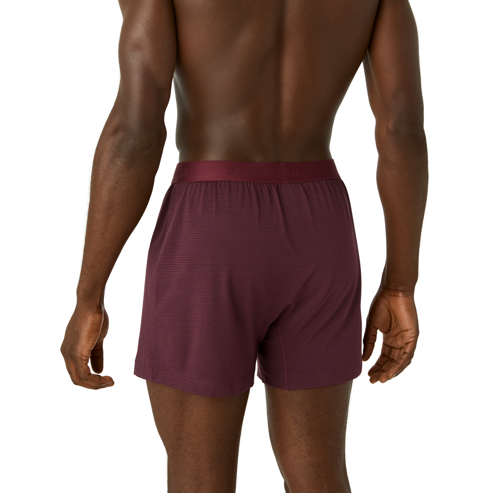 Men's Cotton Modal Blend Boxer - Burgundy Midnight Plum Stripe MO2 [8473]