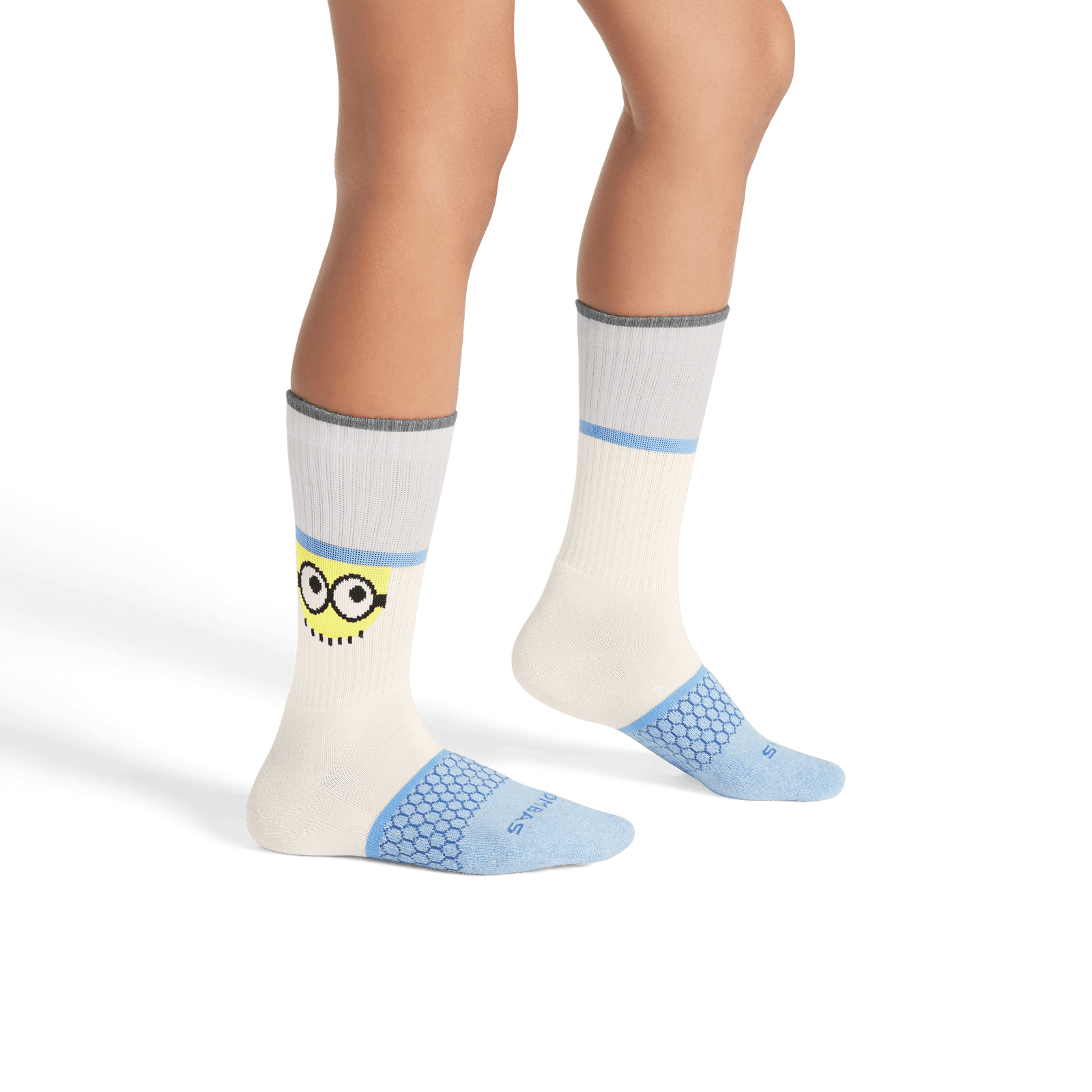 Minions X Bombas Calf Socks - White YO1 [8484]