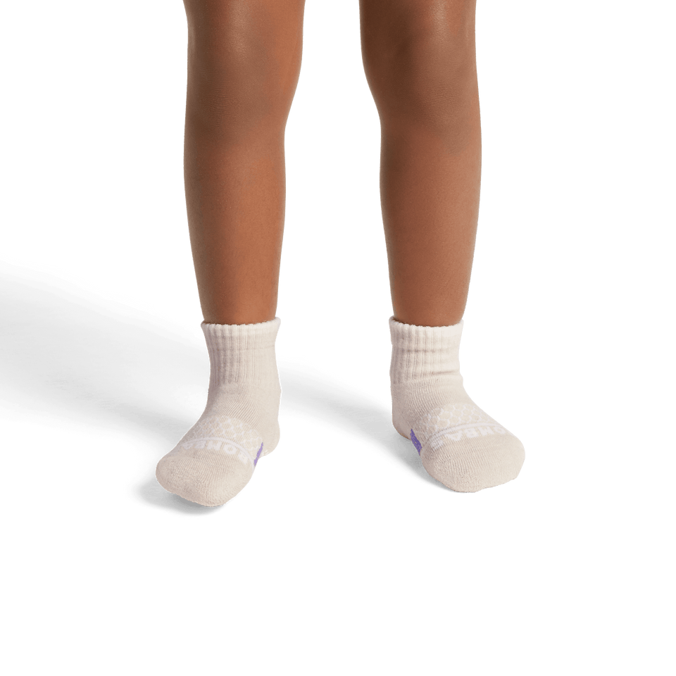 Merino Wool Blend Gripper Calf Socks - Marshmallow TO1 [8509]