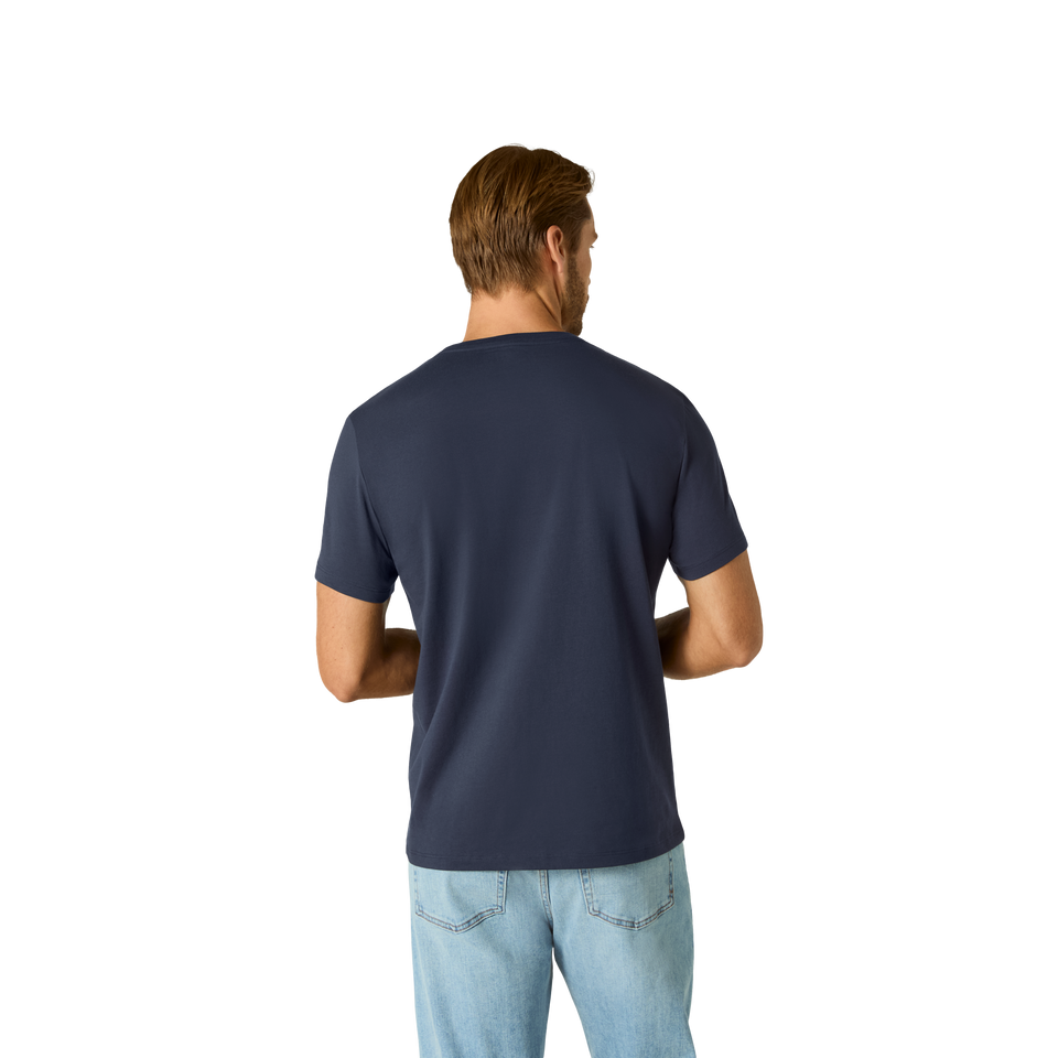 Pima Cotton Crew Neck T-Shirt - Midnight Navy MO3 [8525]