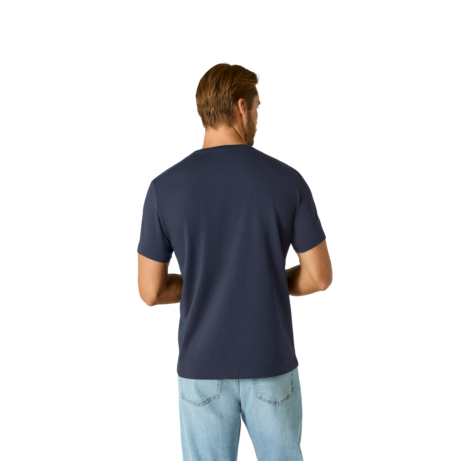 Pima Cotton Crew Neck T-Shirt - Midnight Navy MO3 [8525]