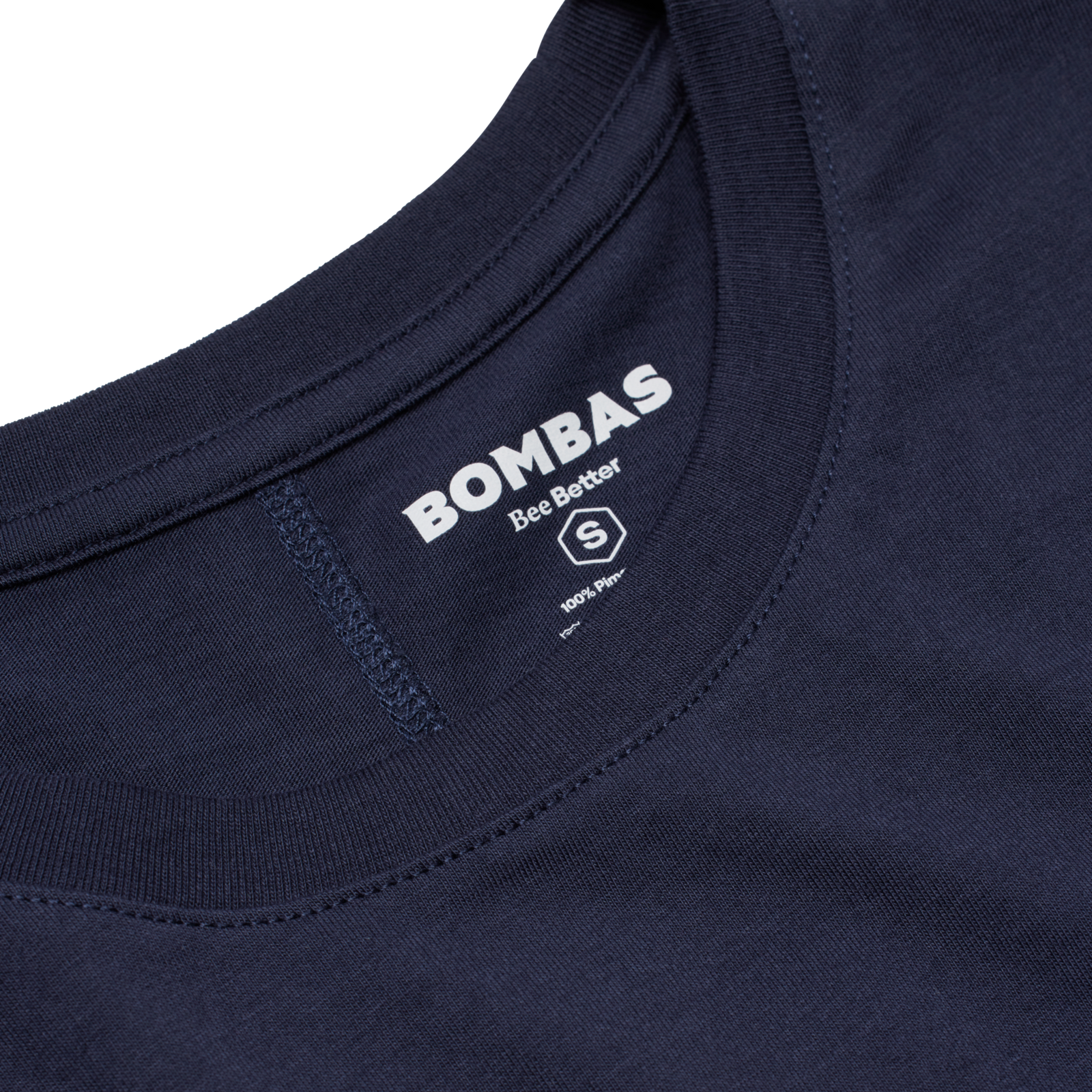 Women's Pima Cotton Slim Crew Neck T-Shirt - Midnight Navy Detail [8528]