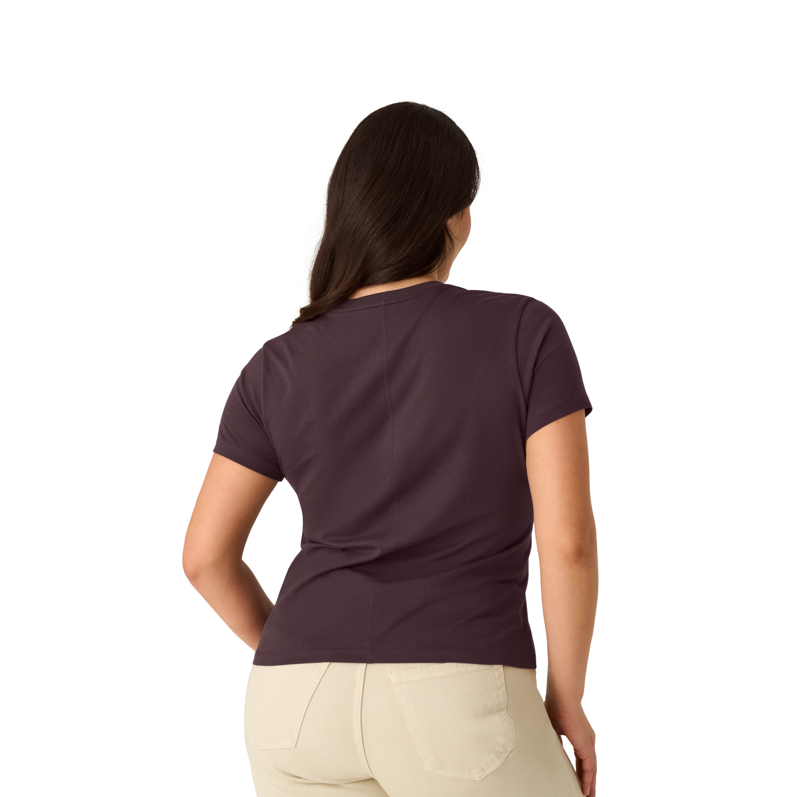 Women's Pima Cotton Slim Crew Neck T-Shirt - All Spice WO2 [8528]