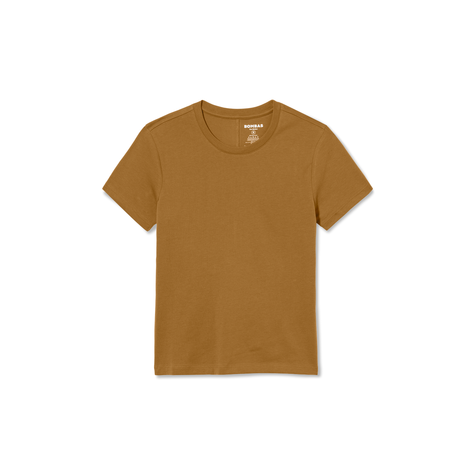 Women's Slim Fit Pima Cotton Crew Neck T-Shirt - Canteen L [8528]