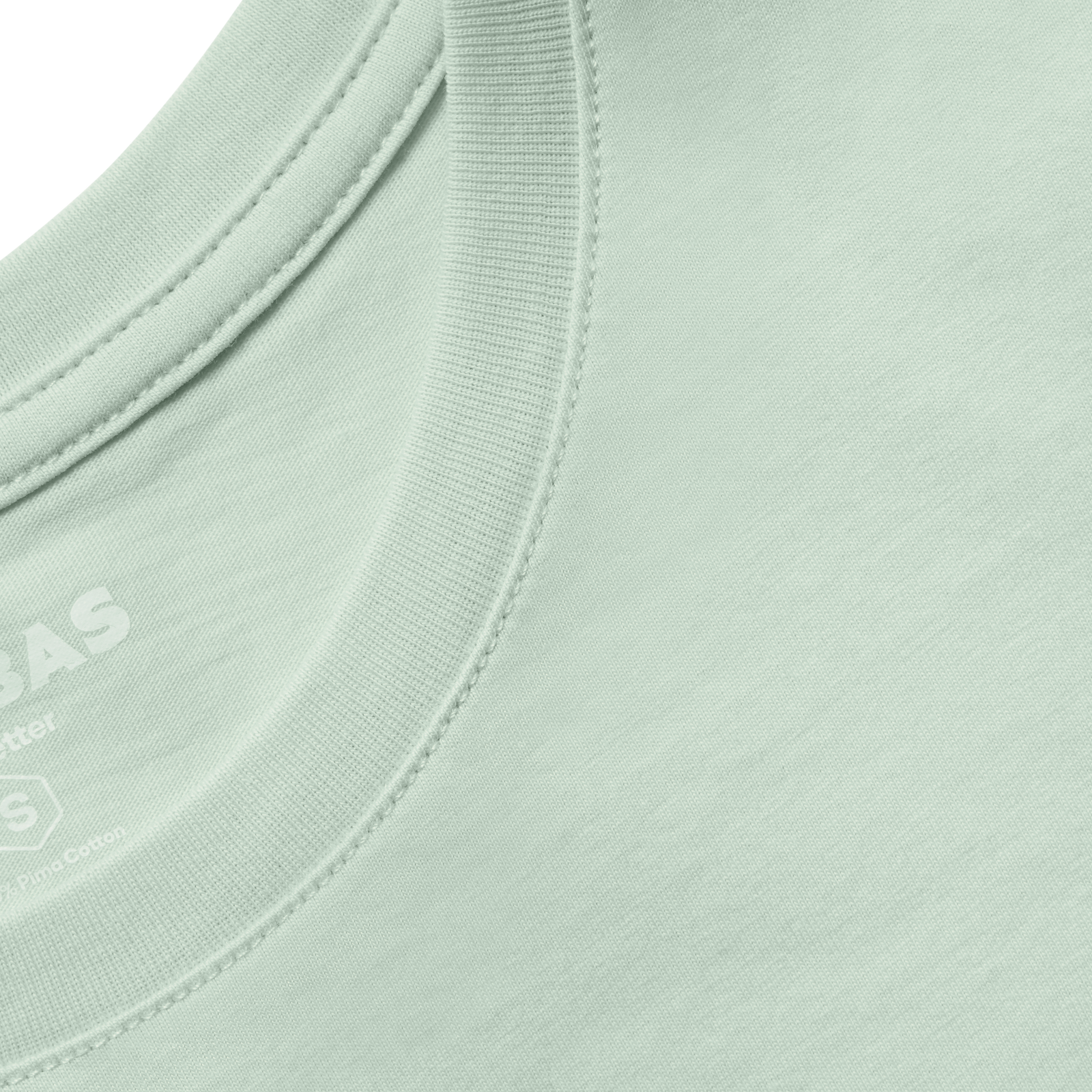 Women's Pima Cotton Crew Neck T-Shirt - Mint Foam Detail [8530]