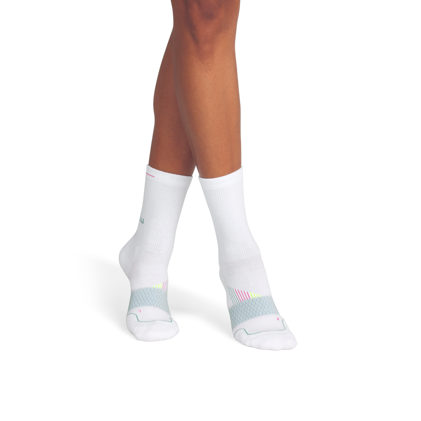Running Half Calf Socks - White Misty Sky WO1 [8570]