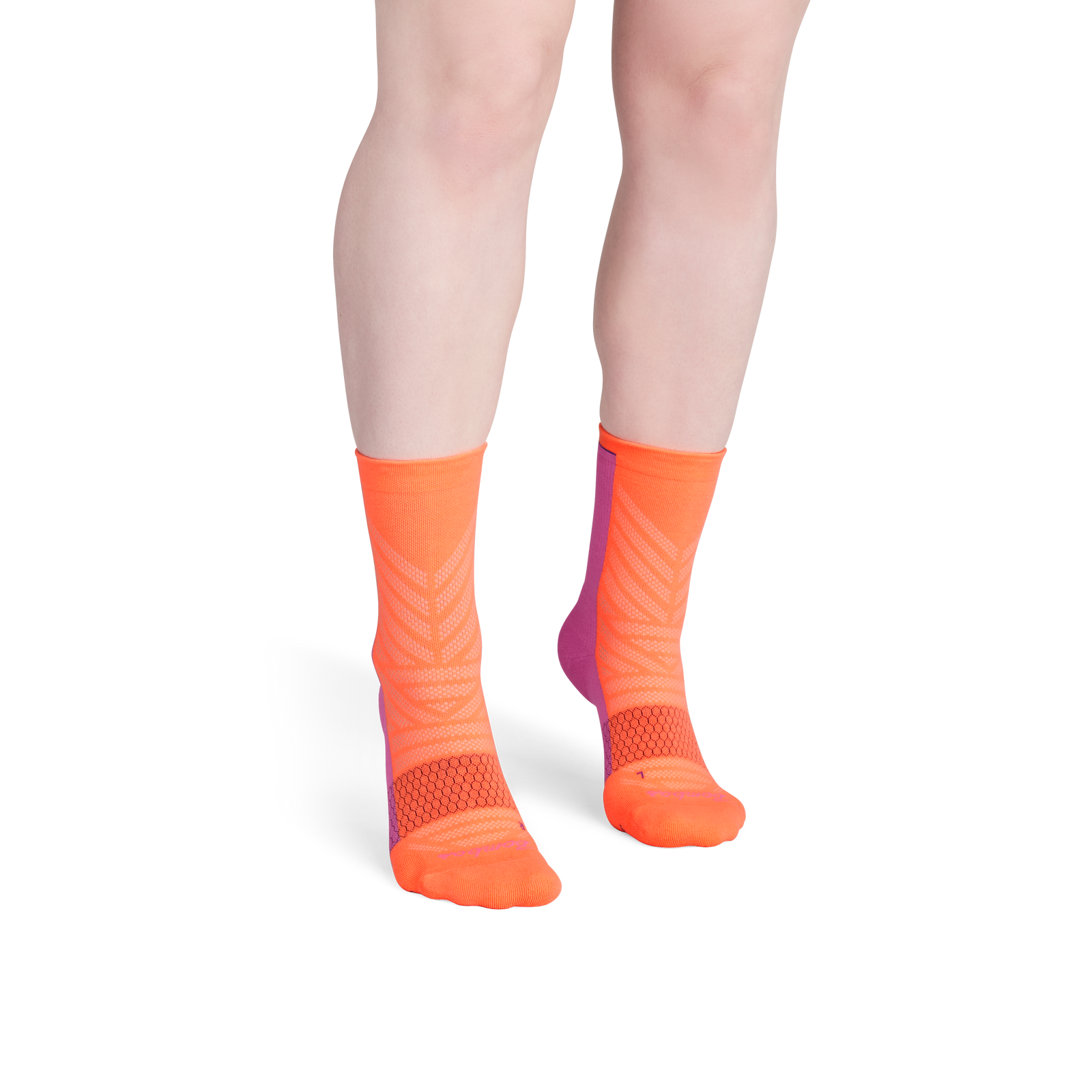Running Half Calf Socks - Neon Peach WO1 [8571]