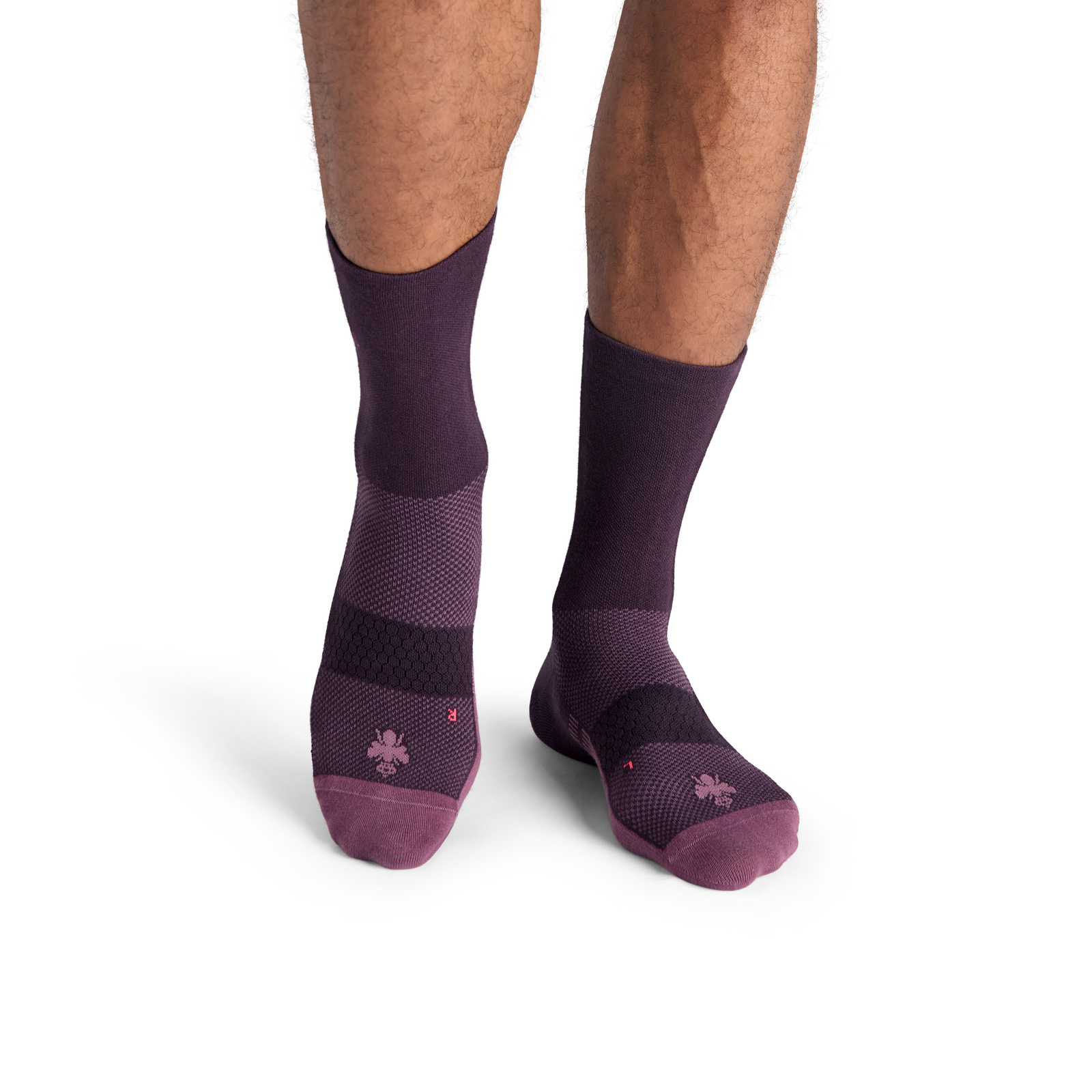 Lightweight Athletic Half Calf Socks - Purple Plum MO1 [8579]