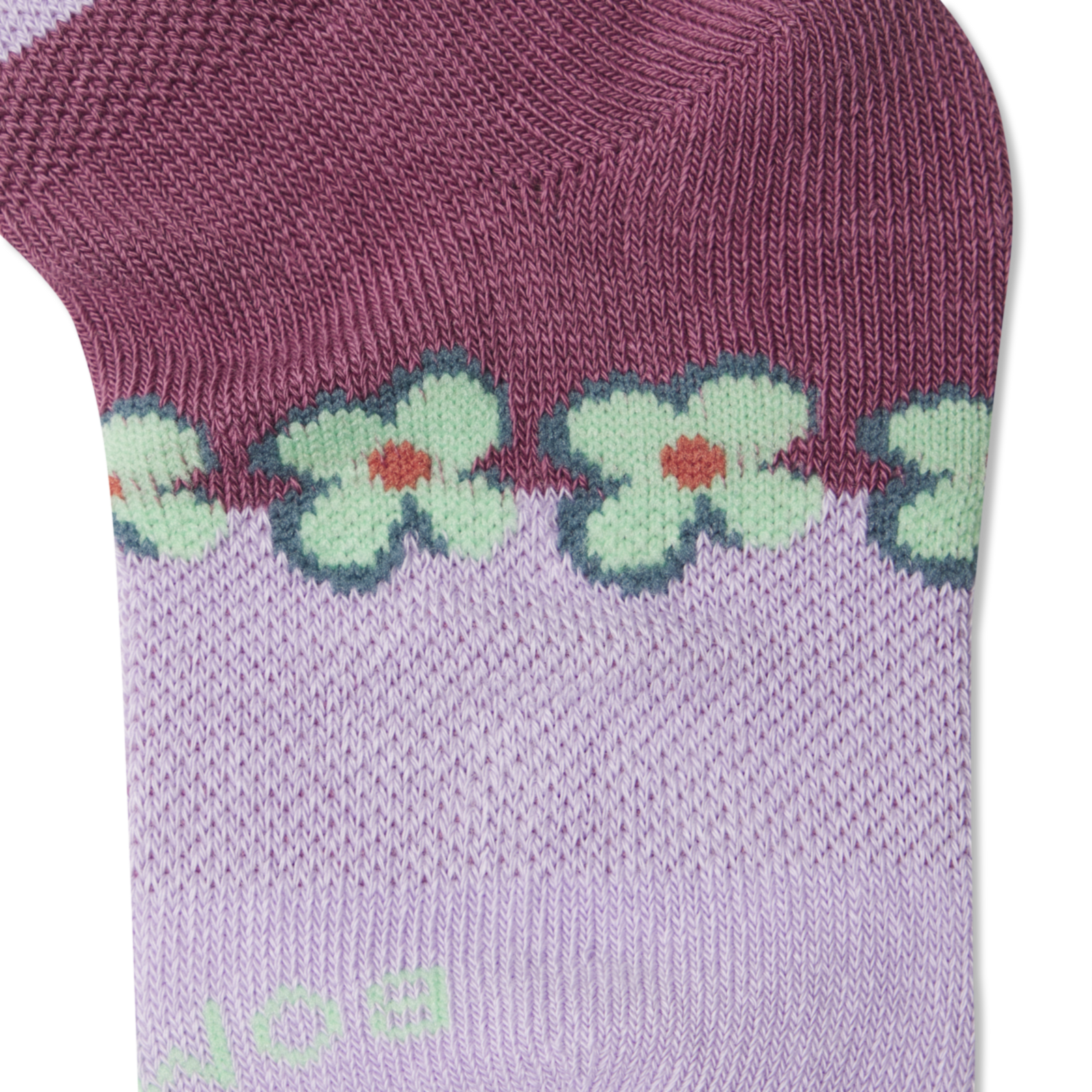 Junior Lightweight Ankle Socks - Purple Ochre Detail [8589]