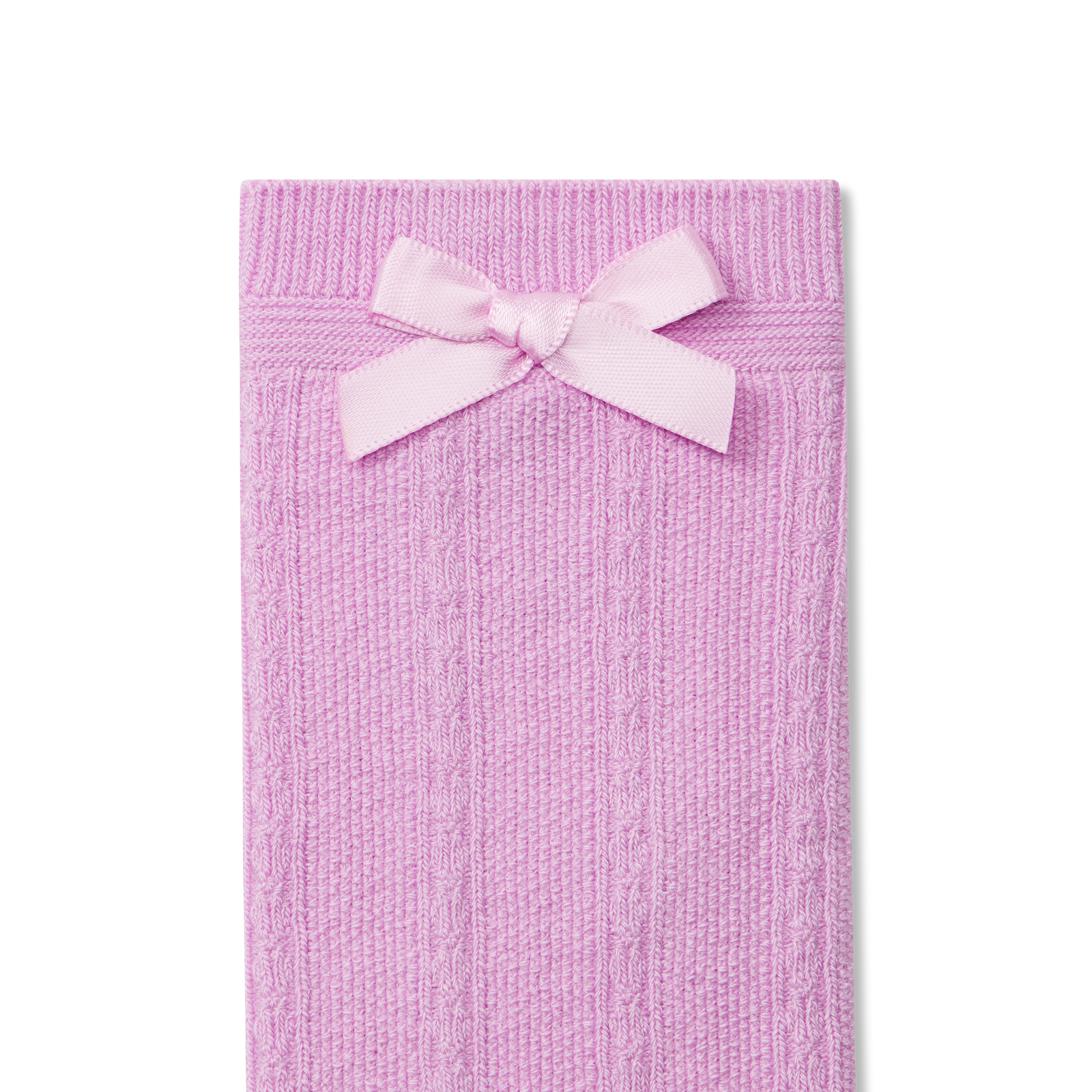Youth Textured Bow Calf Socks - Wildflower Detail [8595]