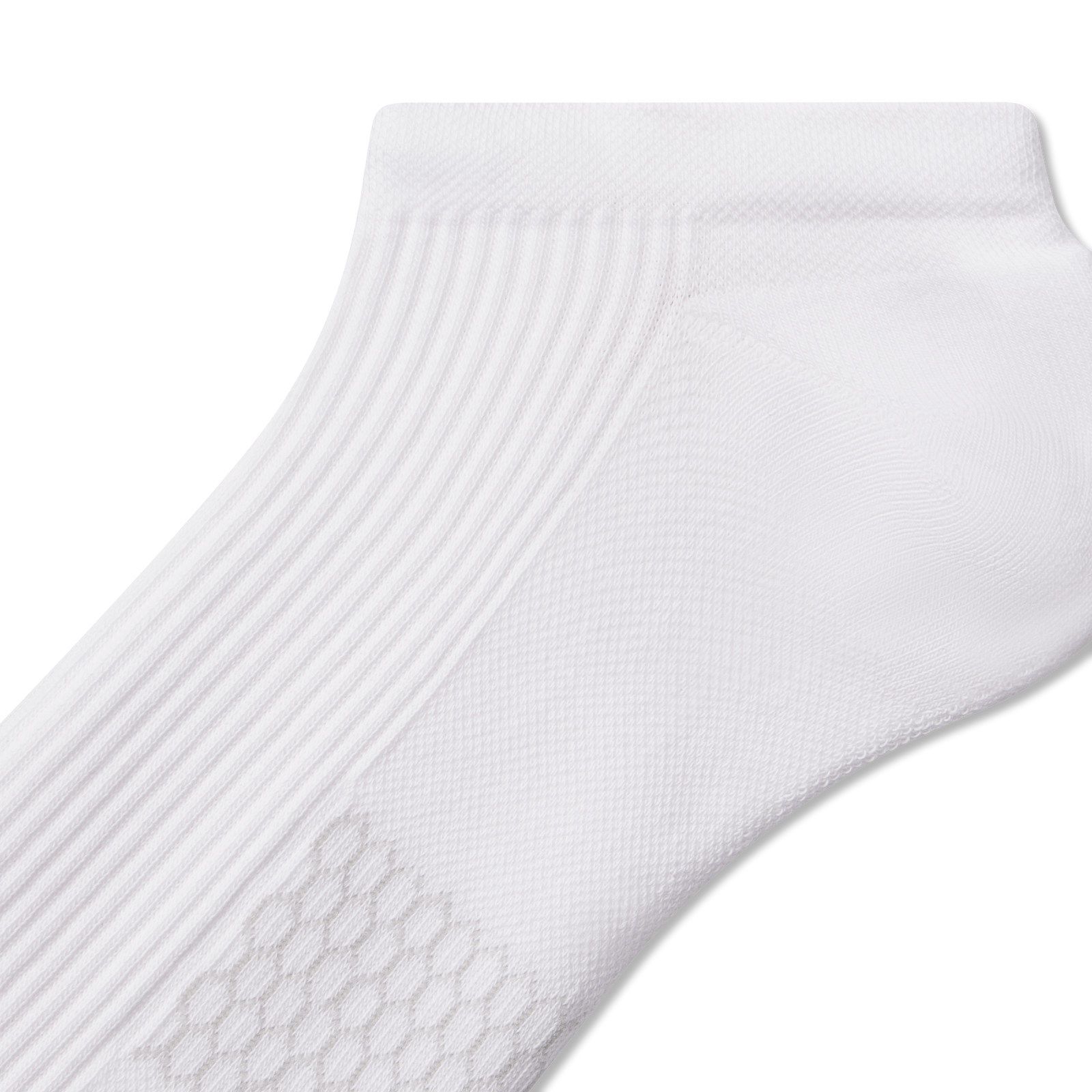 Modern Rib Ankle Socks - White Detail [8606]